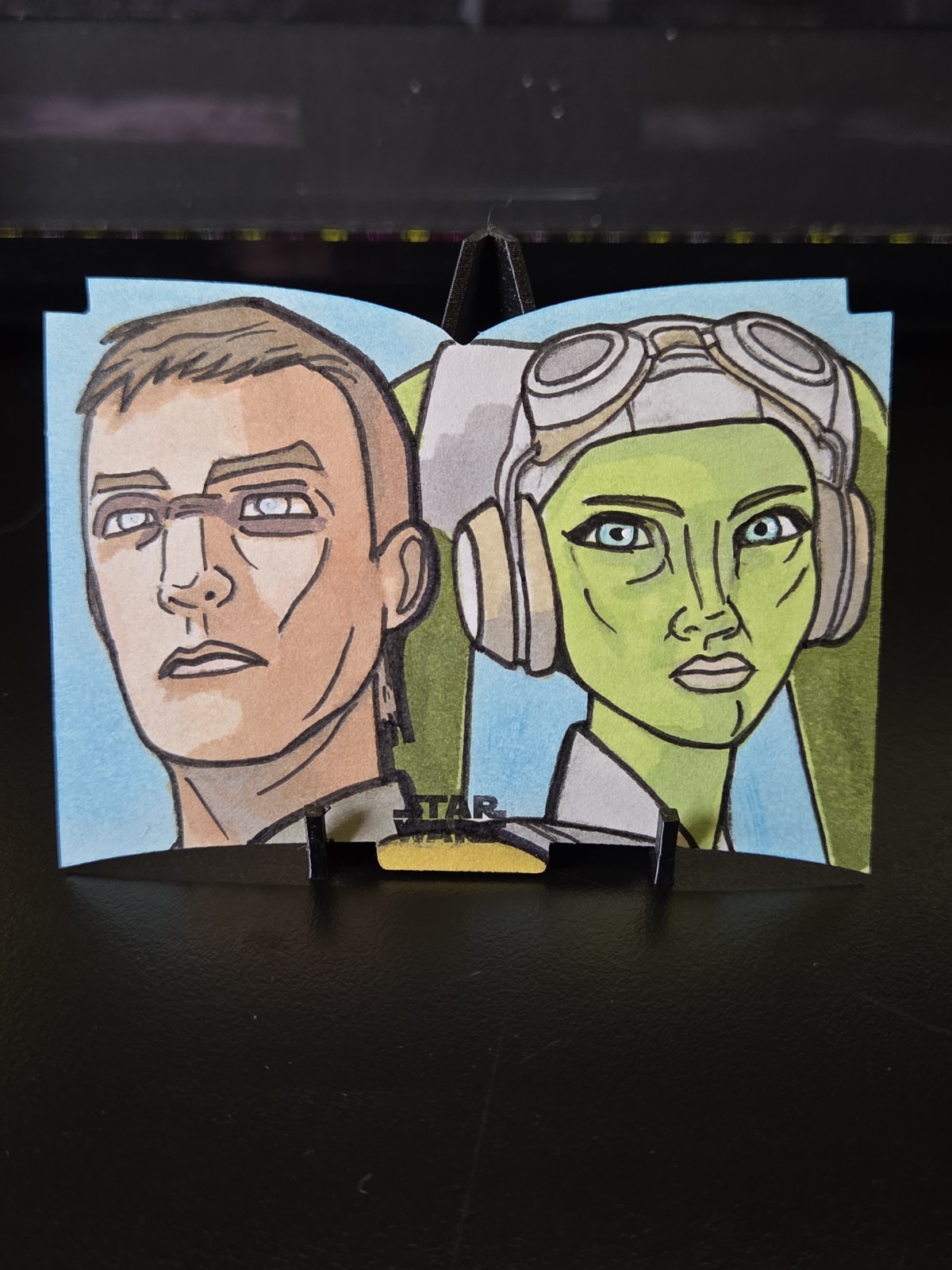 Signed 2023 Topps Chrome Star Wars Kanan Jarrus, Hera Syndulla - Nick Gribbon