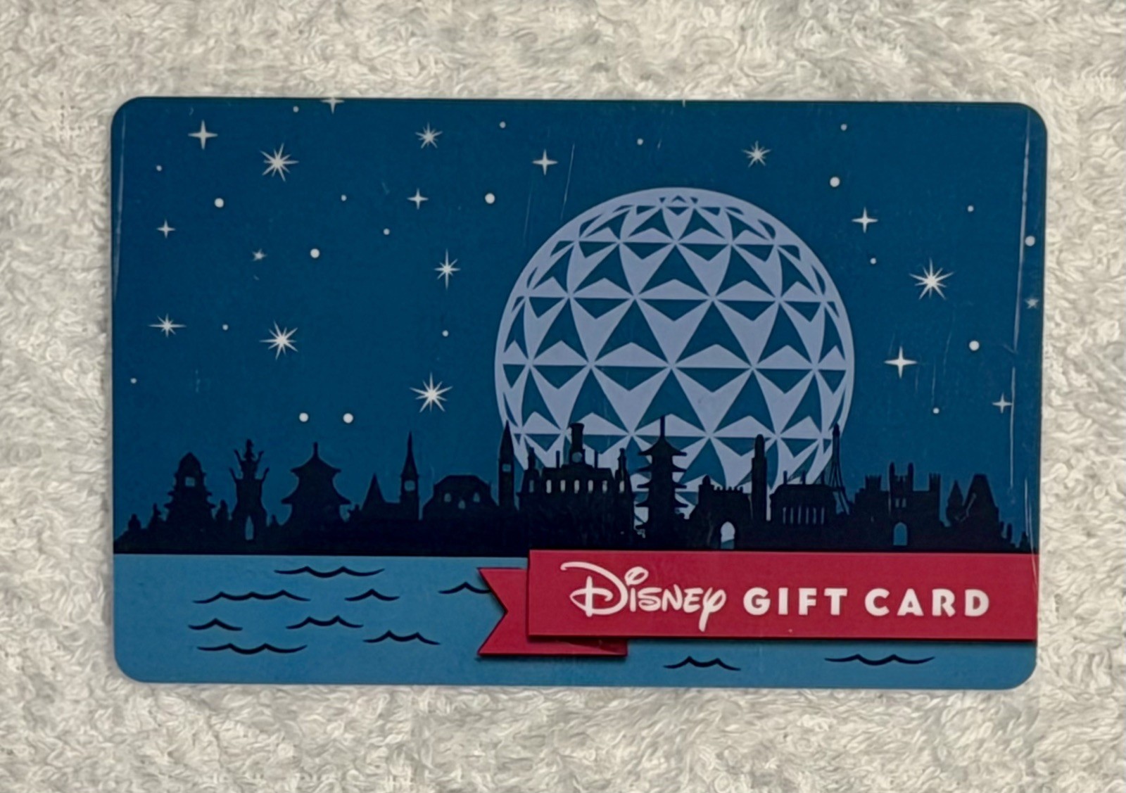 Disneyland Collectable gift card featuring EPCOT