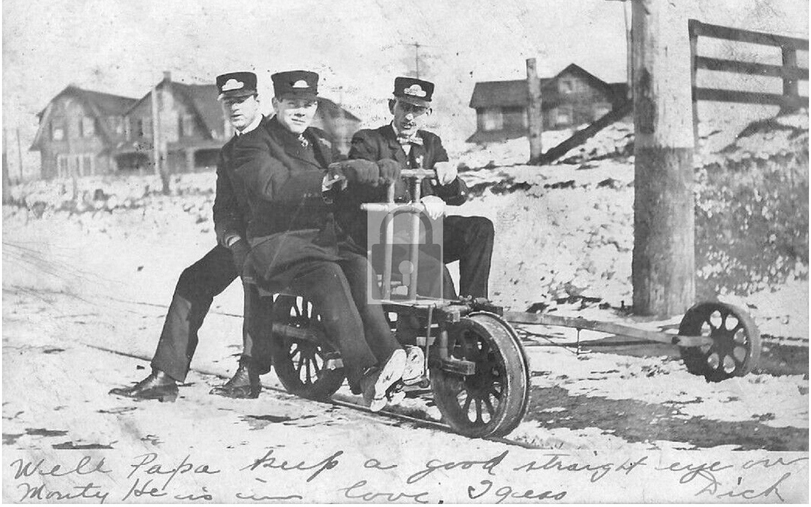 Railroad Hand Car Velocipede Sharon Pennsylvania PA - Reprint