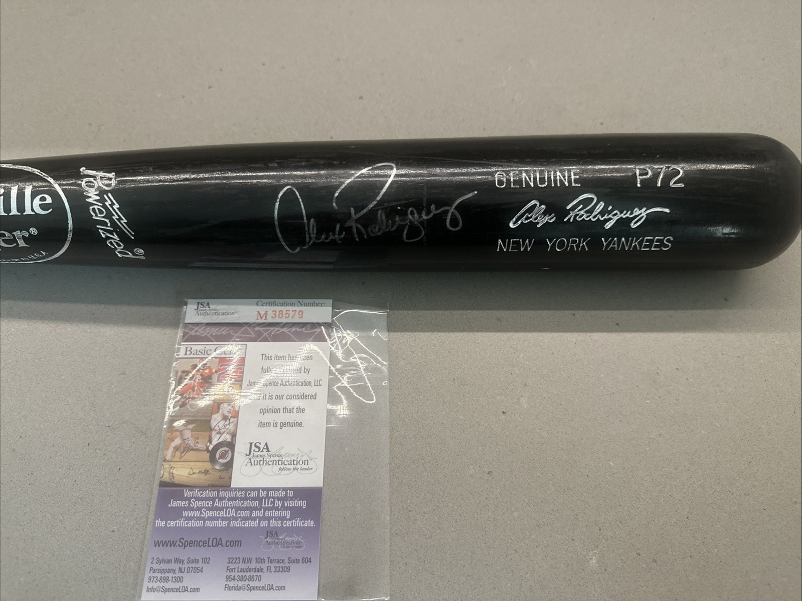 Alex Rodriguez New York Yankees “5/22/12”Embossed, Signed Baseball Bat AUTO JSA