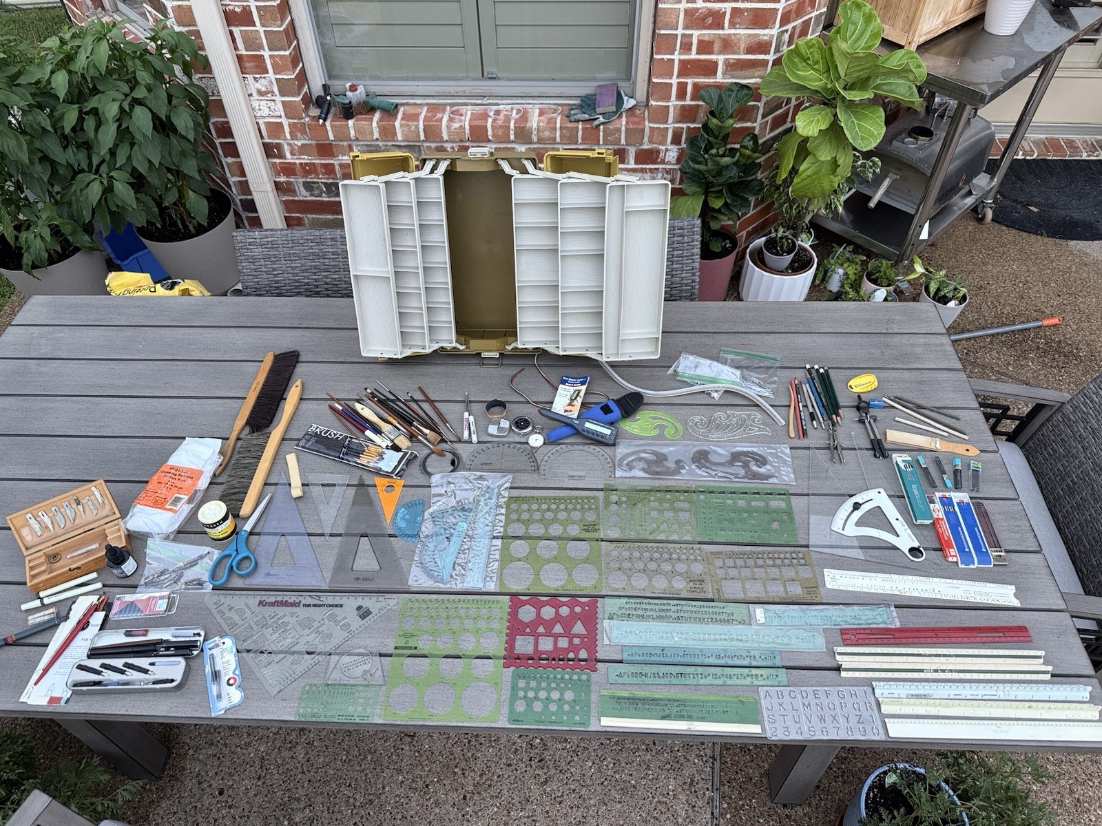 Huge Vintage Drafting Tools Lot 100+ Scale Master K&E Alvin X-Acto Rapidograph