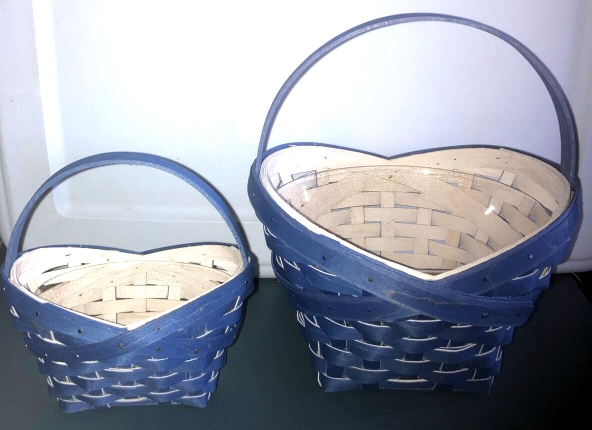 Longaberger Weavers On Parade Baskets w/Protectors-Blue (Please Read)-NEW