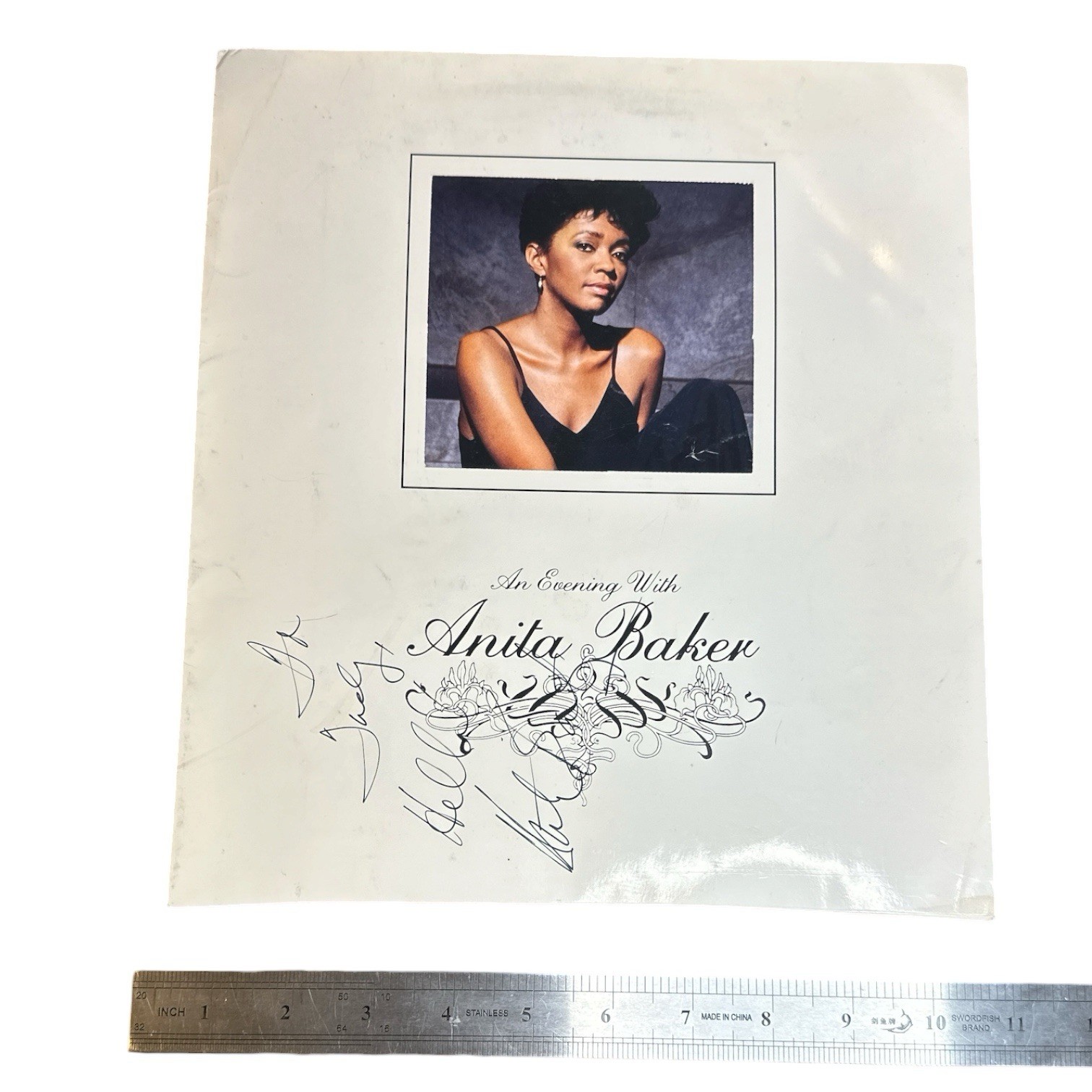 Anita Baker Autograph Signed 1980s “An Evening With” Concert Program & Photo