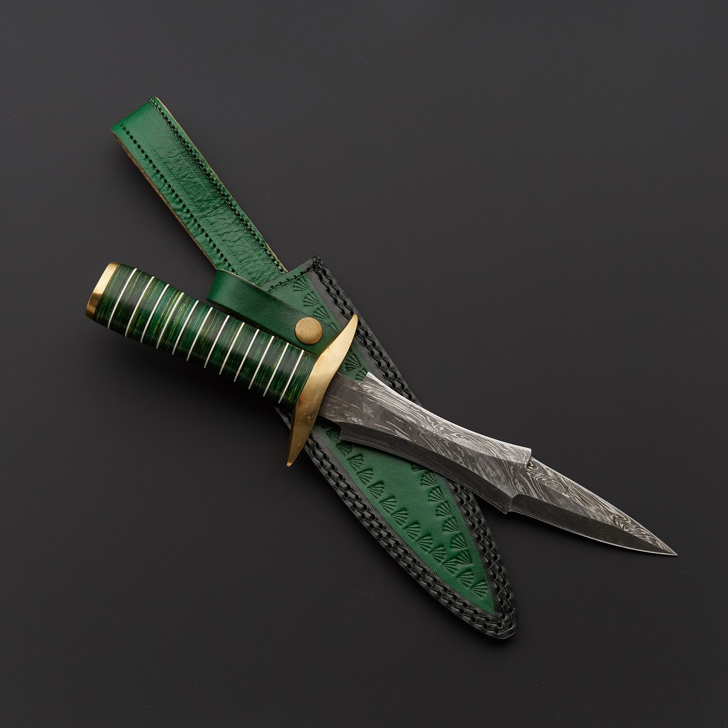 THE GERMAN ARICELLI - Damascus steel - Custom Handmade - German Dagger - USA
