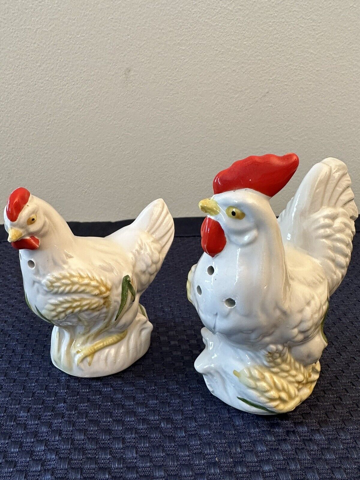 Vintage Salt And Pepper Shakers Japan  Chicken Rooster Hen