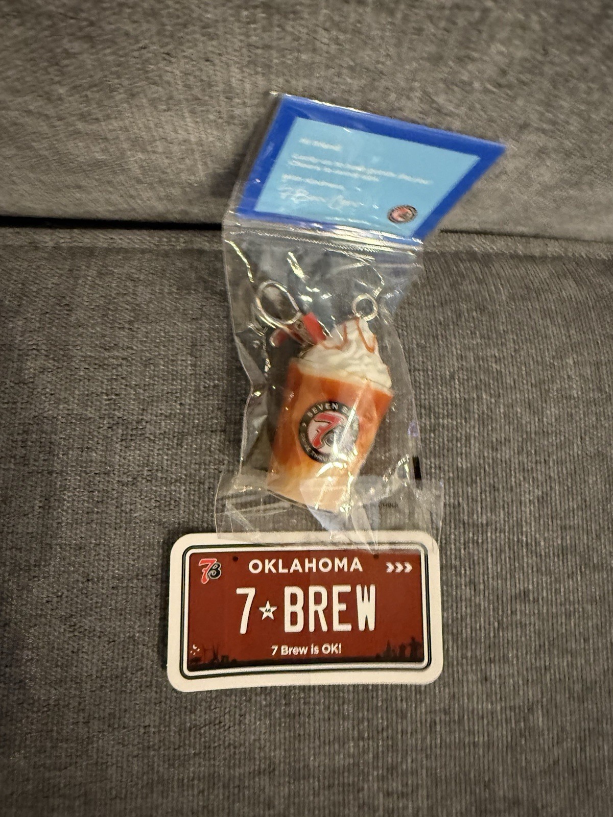 NWT 7 Brew Blondie Charm Keychain Limited Edition 2026 Promo /Okla State sticker