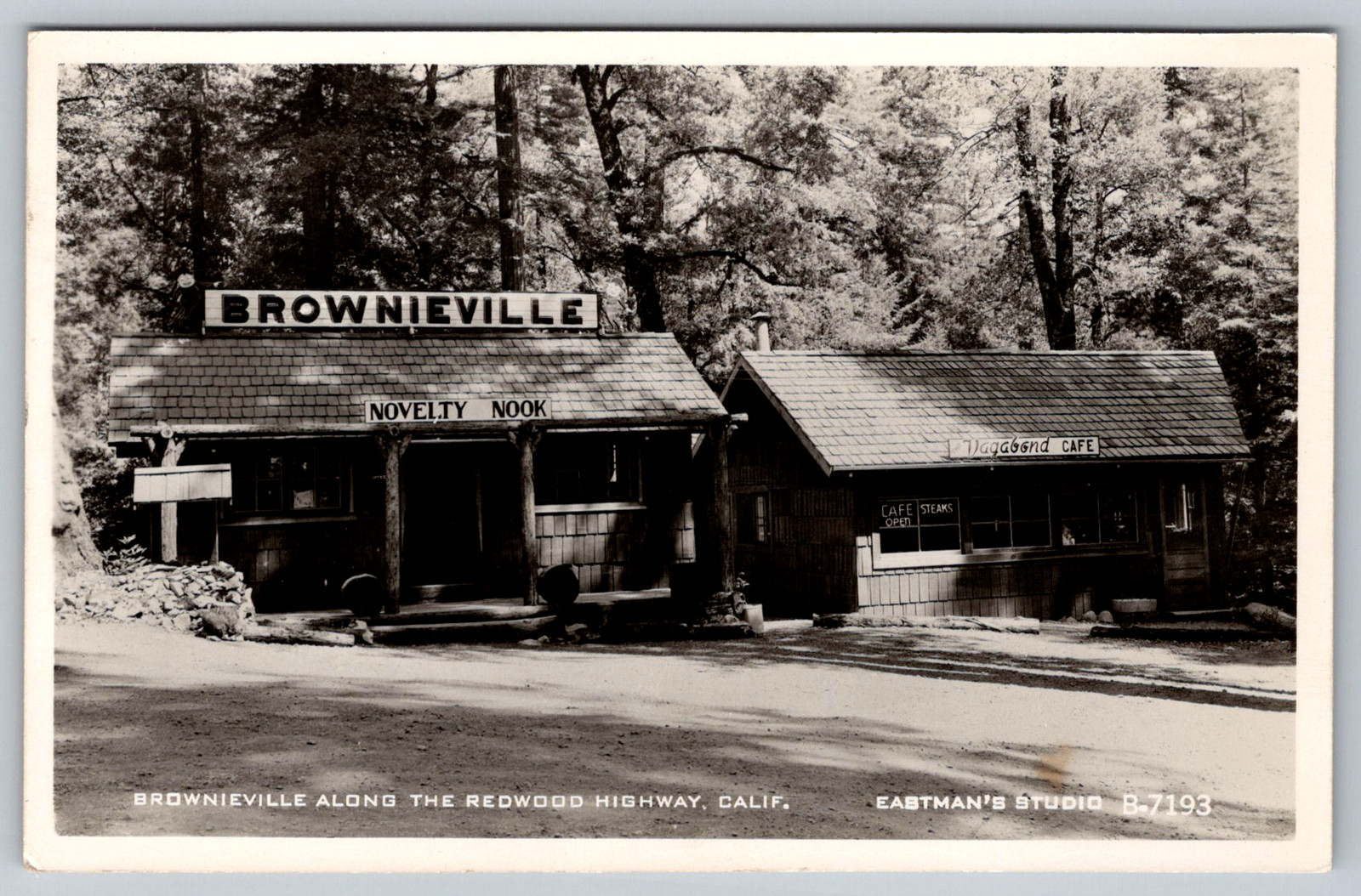 RPPC c1930s Brownieville Redwood Highway Piercy California Defunct Postcard RPPC c1930s Brownieville Redwood Highway Piercy California Defunct Postcard