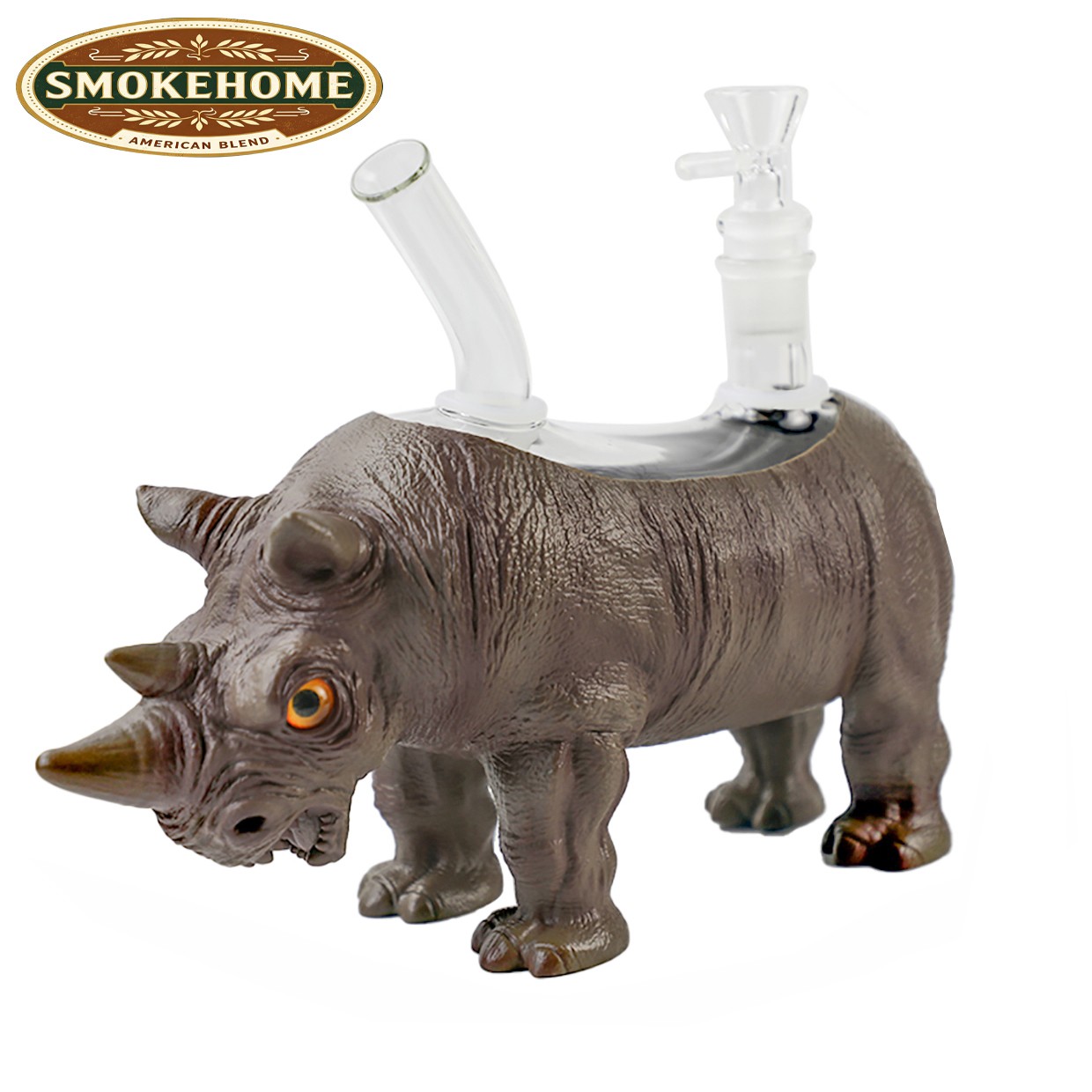 8in Glass Bong and Water Pipes Smoking Bubbler Bong Joint 14mm bowl Rhino Hookah