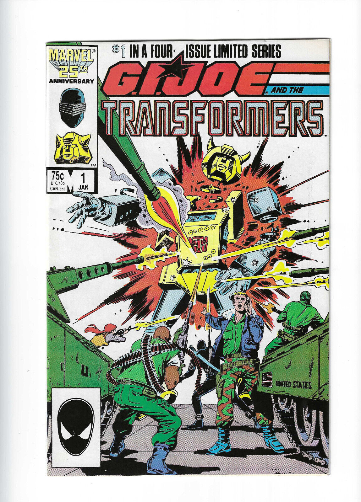 GI Joe and the Transformers 1-4 Marvel 1987 F/VF Avg Grade Hi Res scans