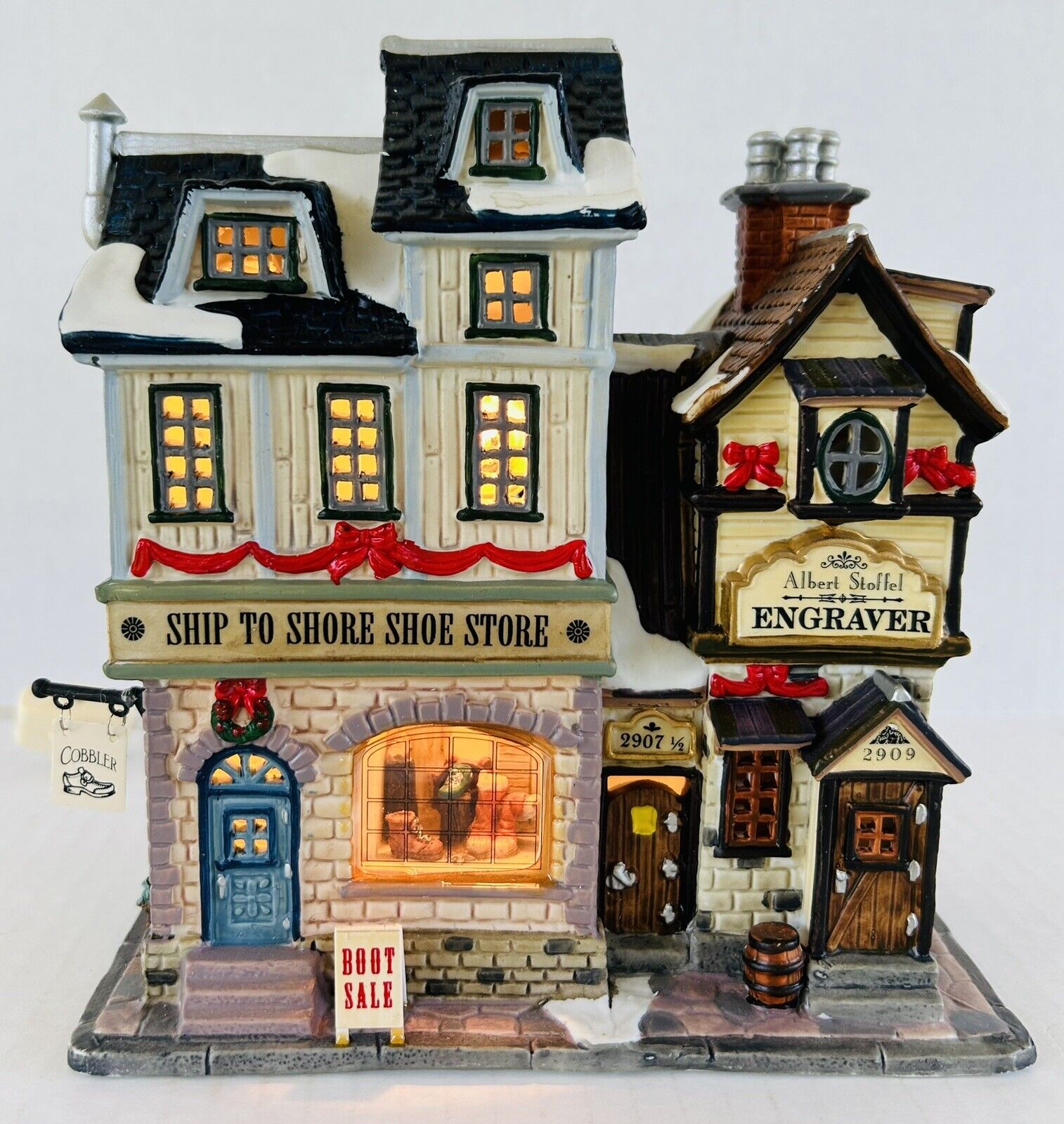 Lemax Plymouth Corners #25654A Christmas Village Lighted House 2002
