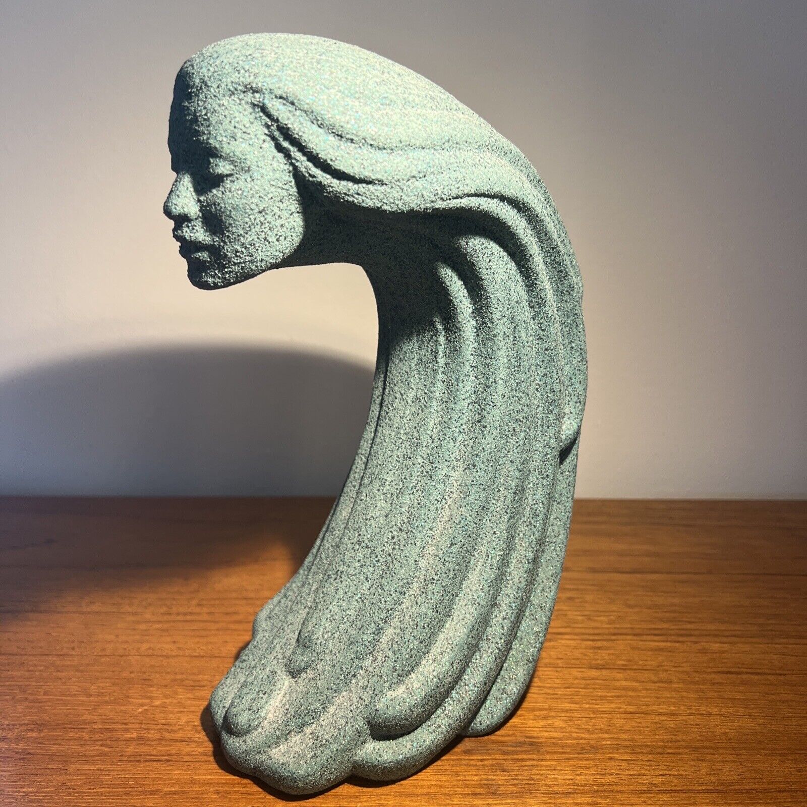 Art Deco “Woman In The Wind” 1980’s Iconic Sattre Ceramic Statue