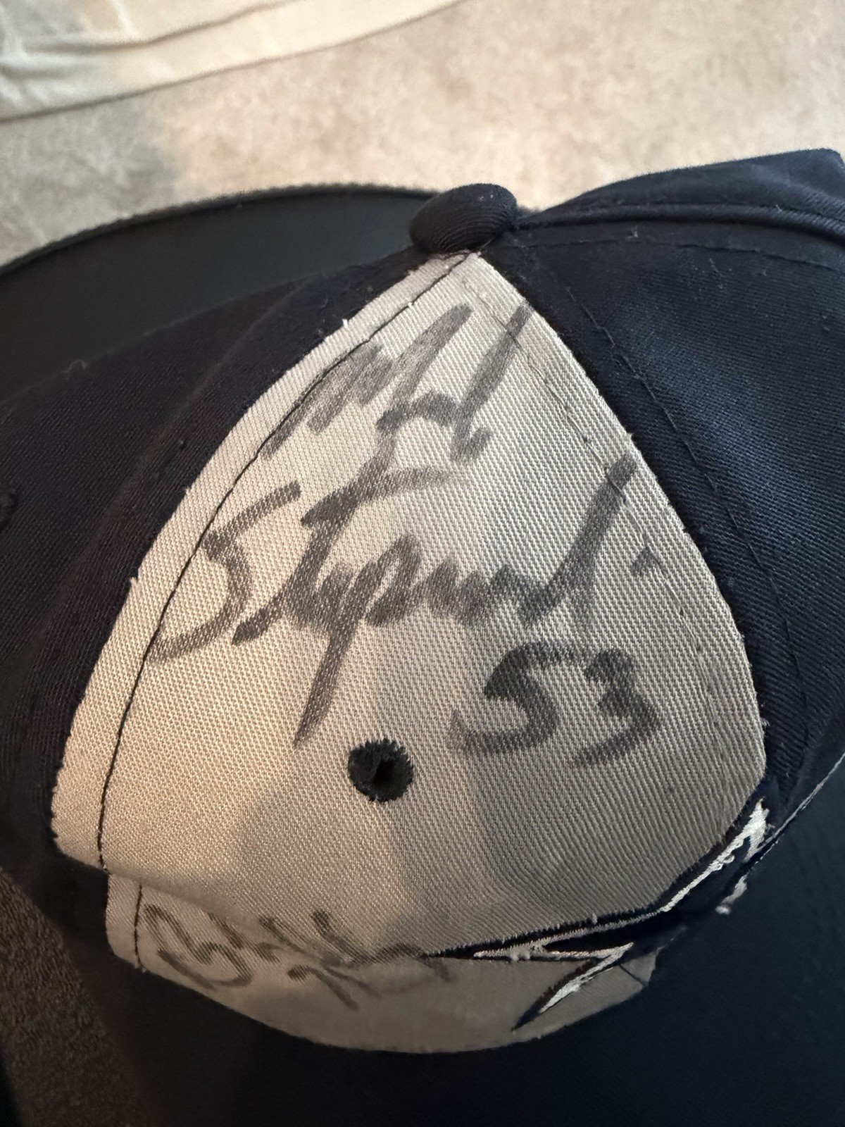 Dallas Cowboys Hat Signed By #74 Bob Lilly & #53 Mark Stepnoski