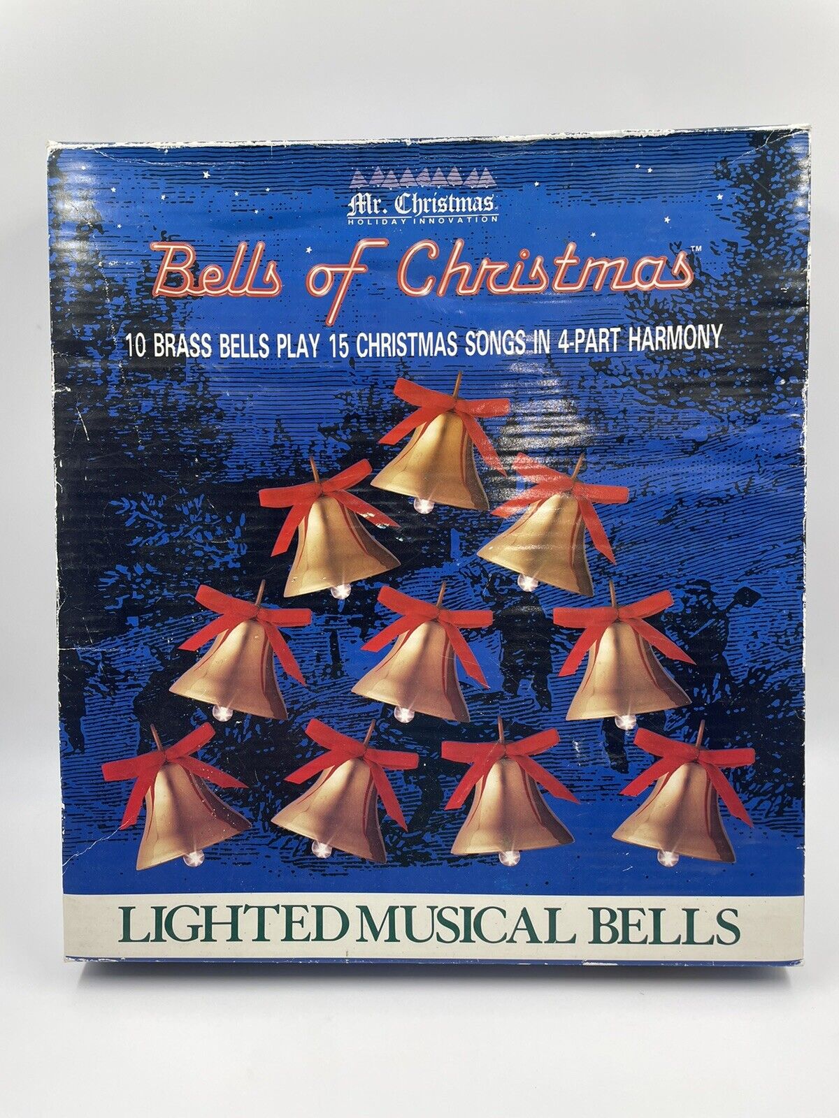 Vintage Musical Brass Bells Of Mr. Christmas Plays 15 Songs 1991 Or 1992