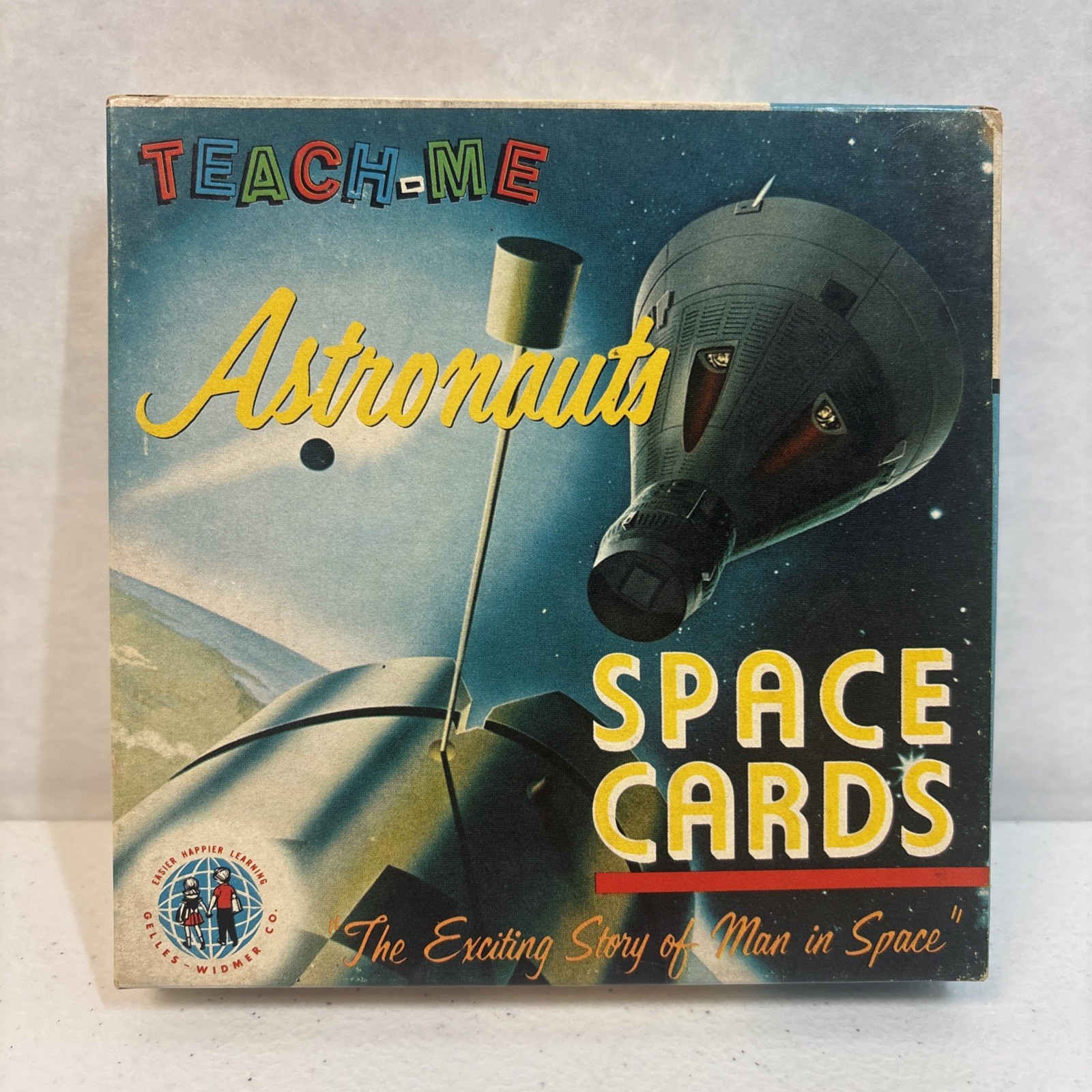 Vintage 1963 Teach Me Astronauts Space Cards Gelles Widmer Co COMPLETE 48 Cards