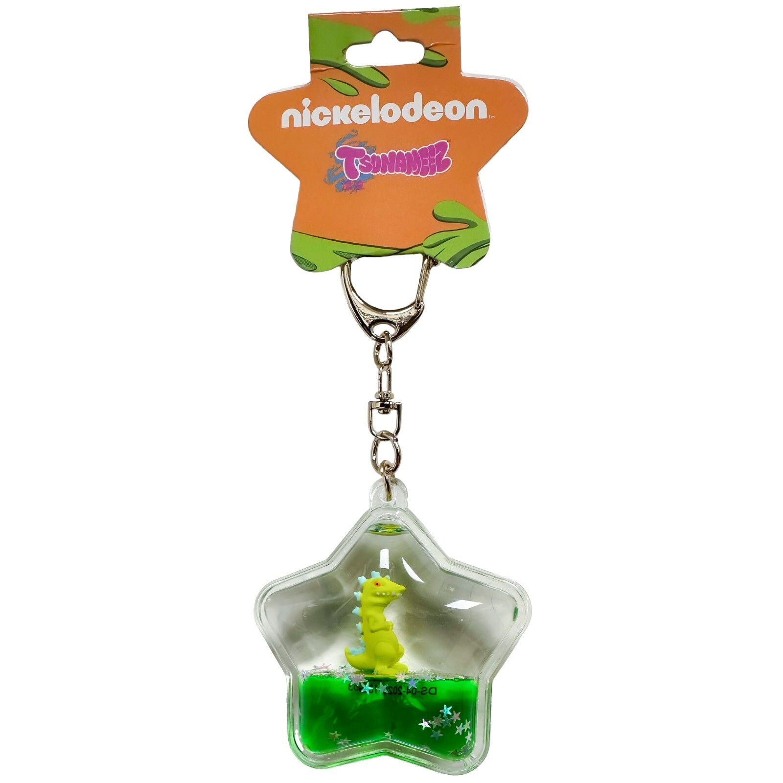 RUGRATS REPTAR NICKELODEON TSUNAMEEZ ACRYLIC KEYCHAIN FIGURE CHARM IN HAND