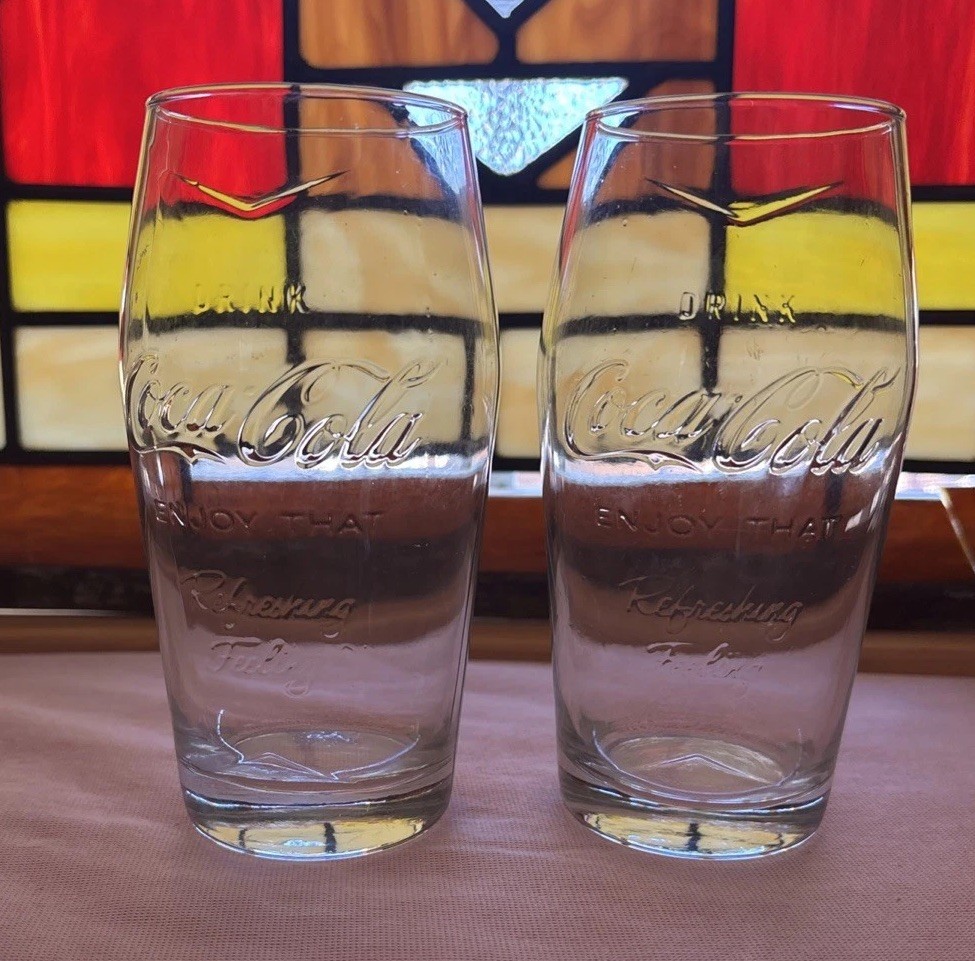 pair of Libbey Coca-Cola \
