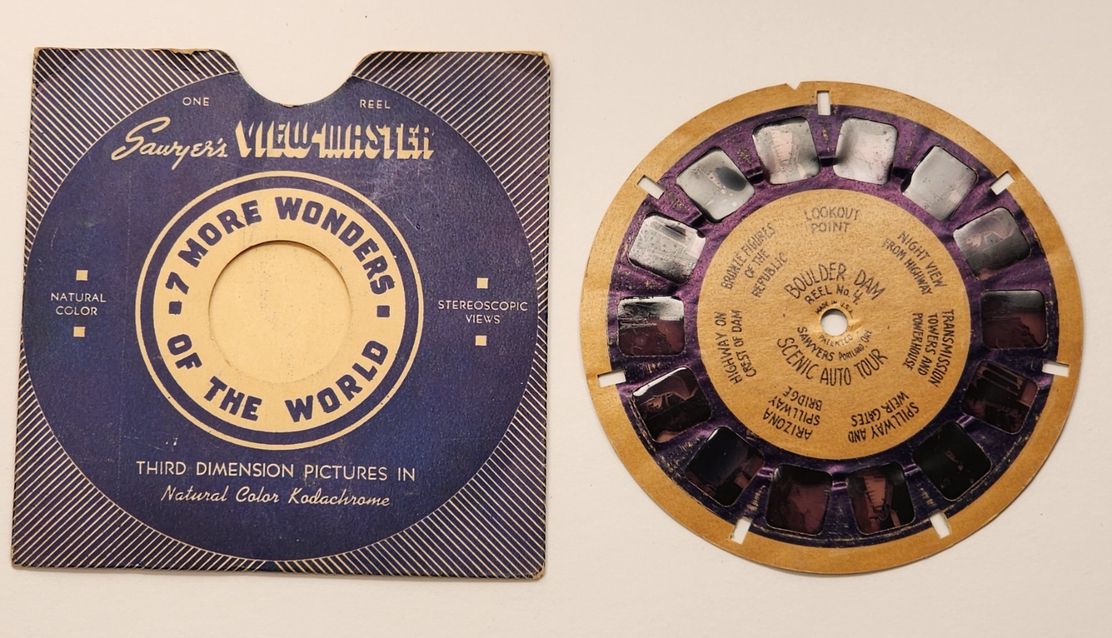 Vintage View-Master Reels – Blue Ring / Blue Back – Sawyer's – You Choose