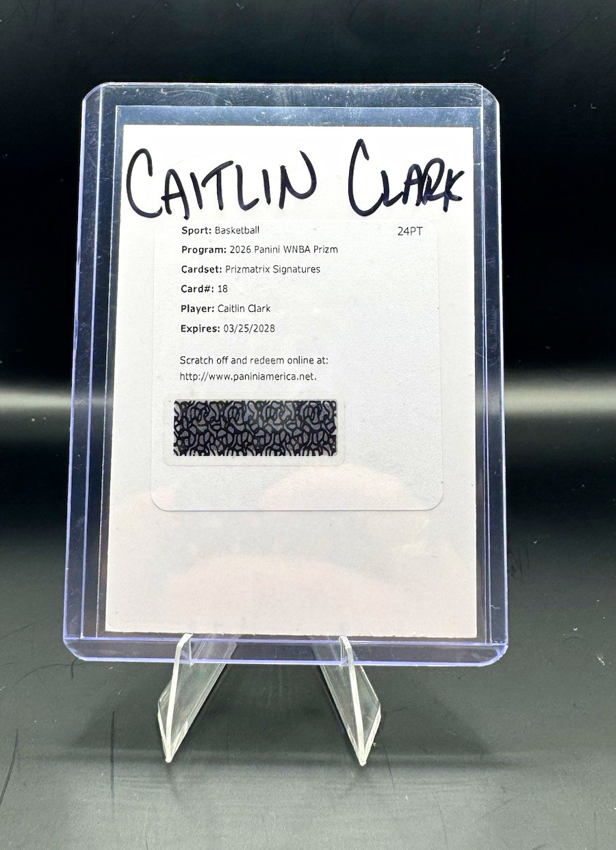 2026 Panini Prizm WNBA Caitlin Clark Prizmatrix Signatures Auto Redemption
