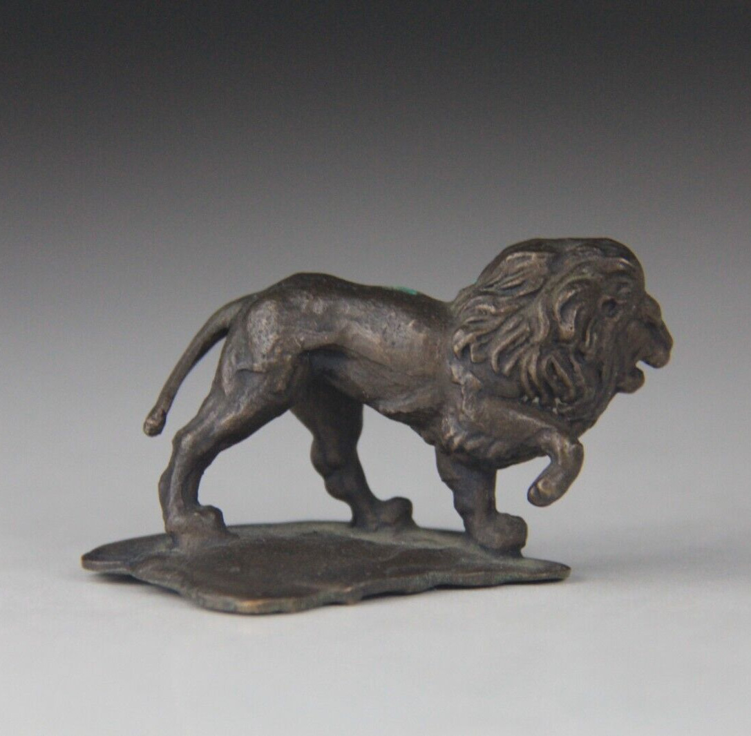 Vintage Bronze Lion Figurine Marked Tiffany New York - READ