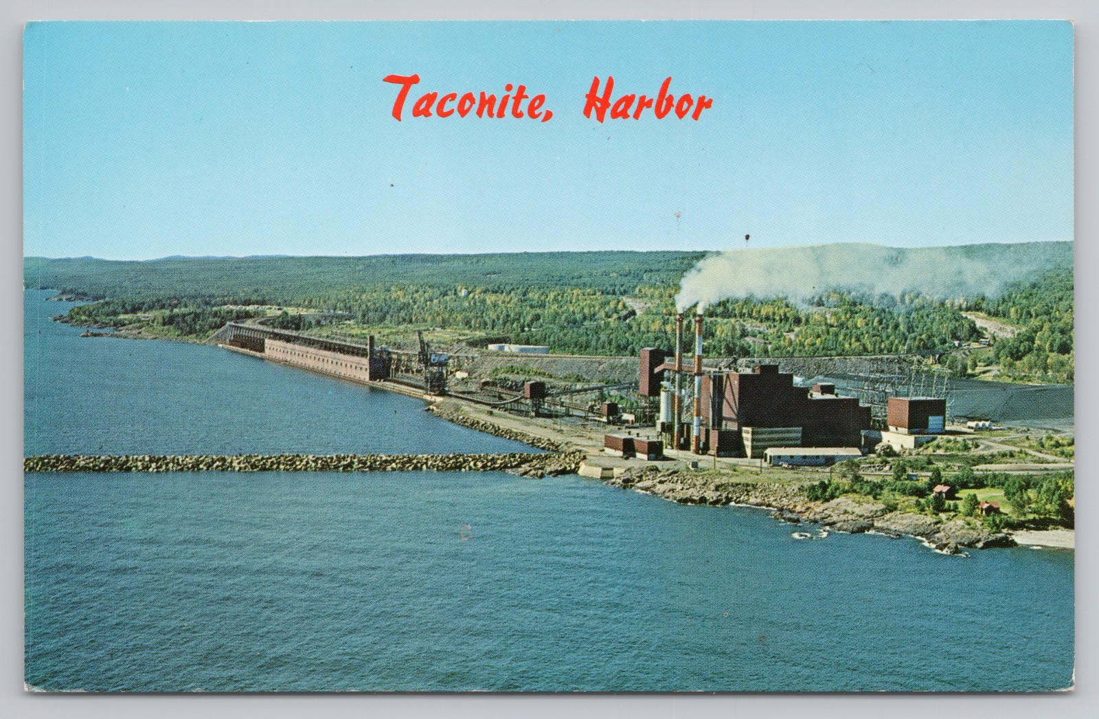 Vintage Taconite Harbor Minnesota Postcard Iron Steel Plant Superior Terminal WB
