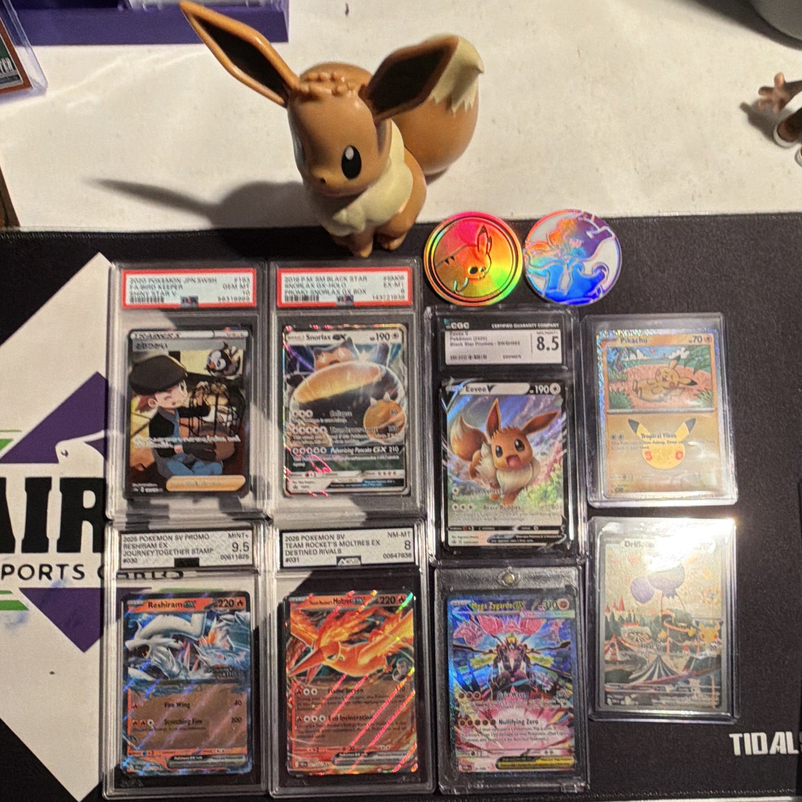 Pokemon Slabs PSA/CGC/CCG Collectible Card Lot Full Art And Holos
