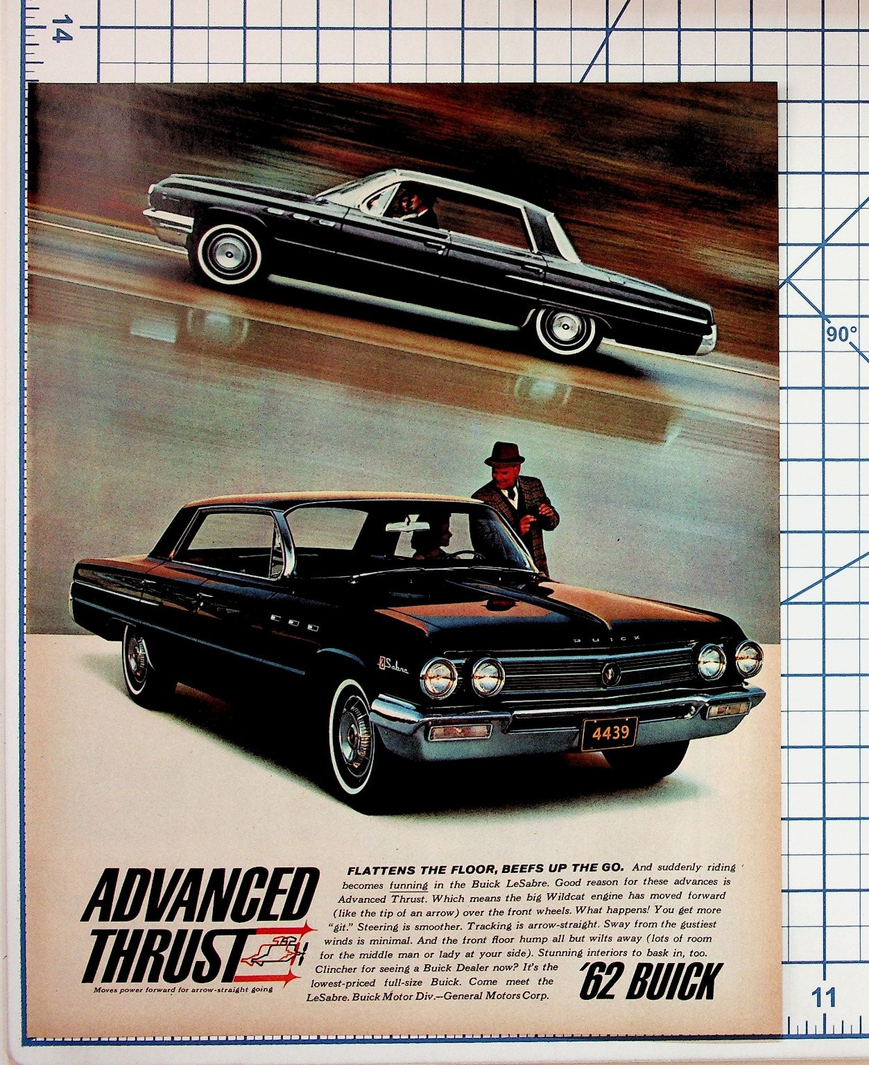 1962 Buick LeSabre Advanced Thrust Vintage Original Car Magazine Ad