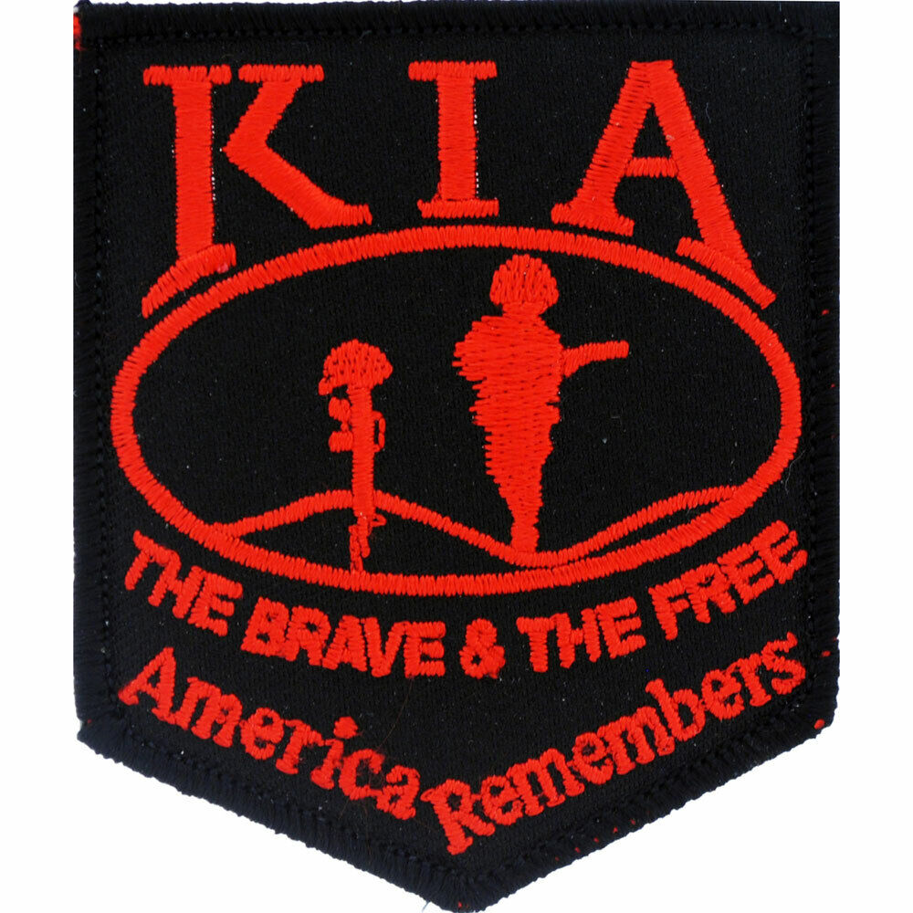 KIA AMERICA REMEMBERS THE BRAVE & THE FREE Embroidered Patch 2-1/2\