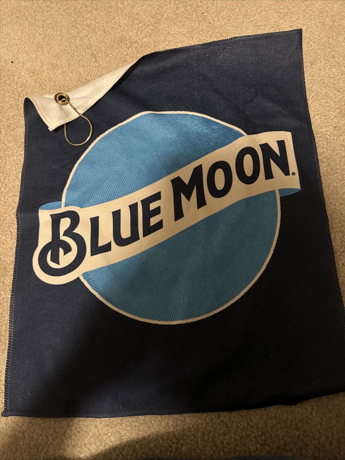 Blue Moon Beer Golf Towel Blue Rag Sports Golf Ball Cleaner Club