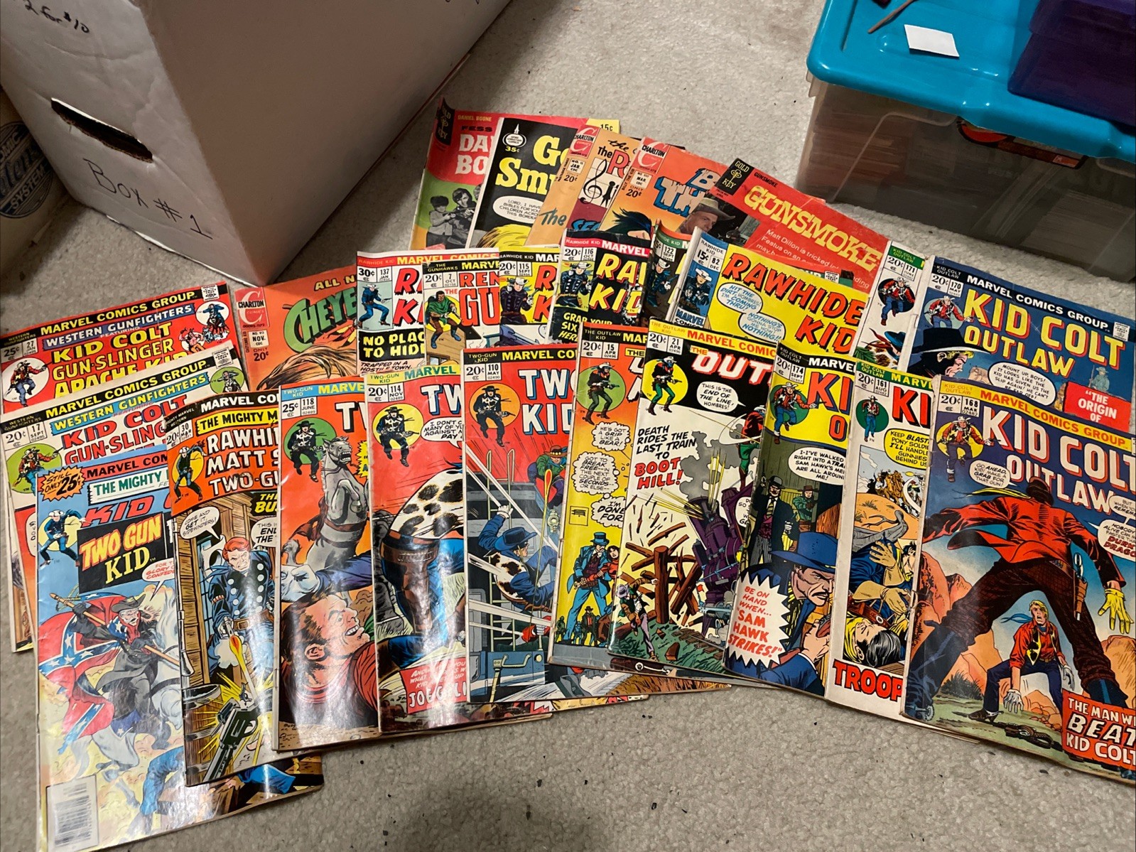 Big Lot Of Marvel Bronze Age Western Comics Kid Colt Two-gun Kid Rawhide Beaters