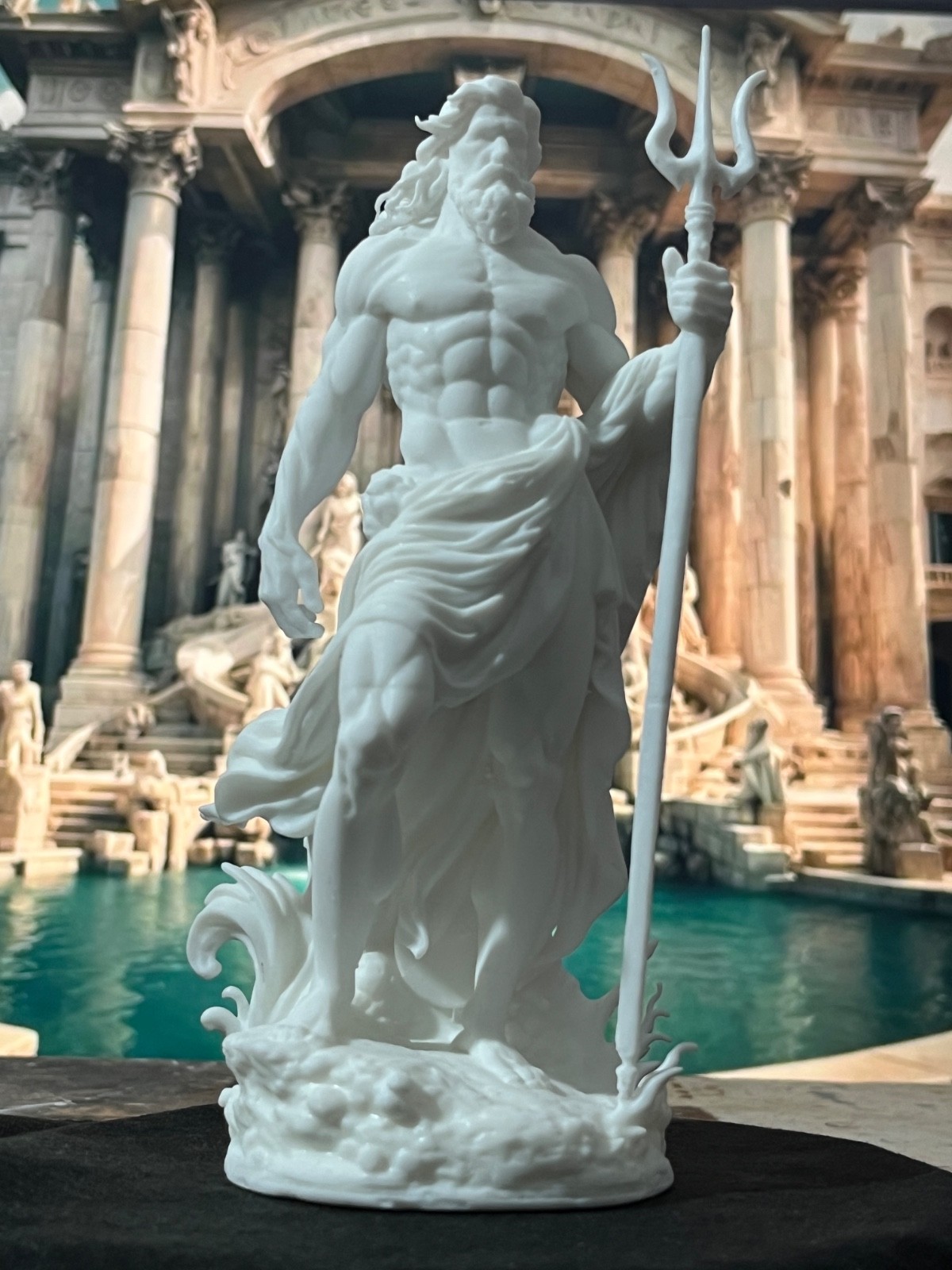 Poseidon God of the Sea 9 in tall Greek Mythology Home Decor