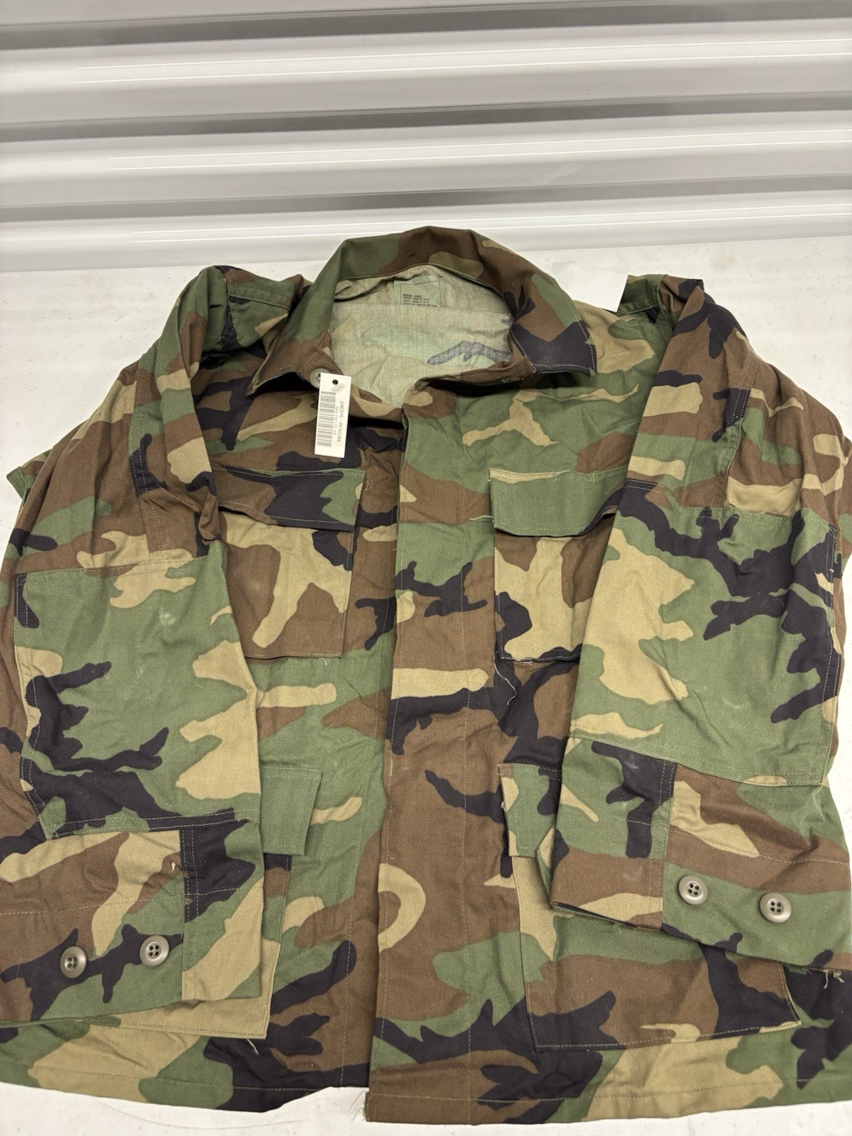 Woodland Camo BDU Shirt Medium Short Military Combat Coat New With Tags
