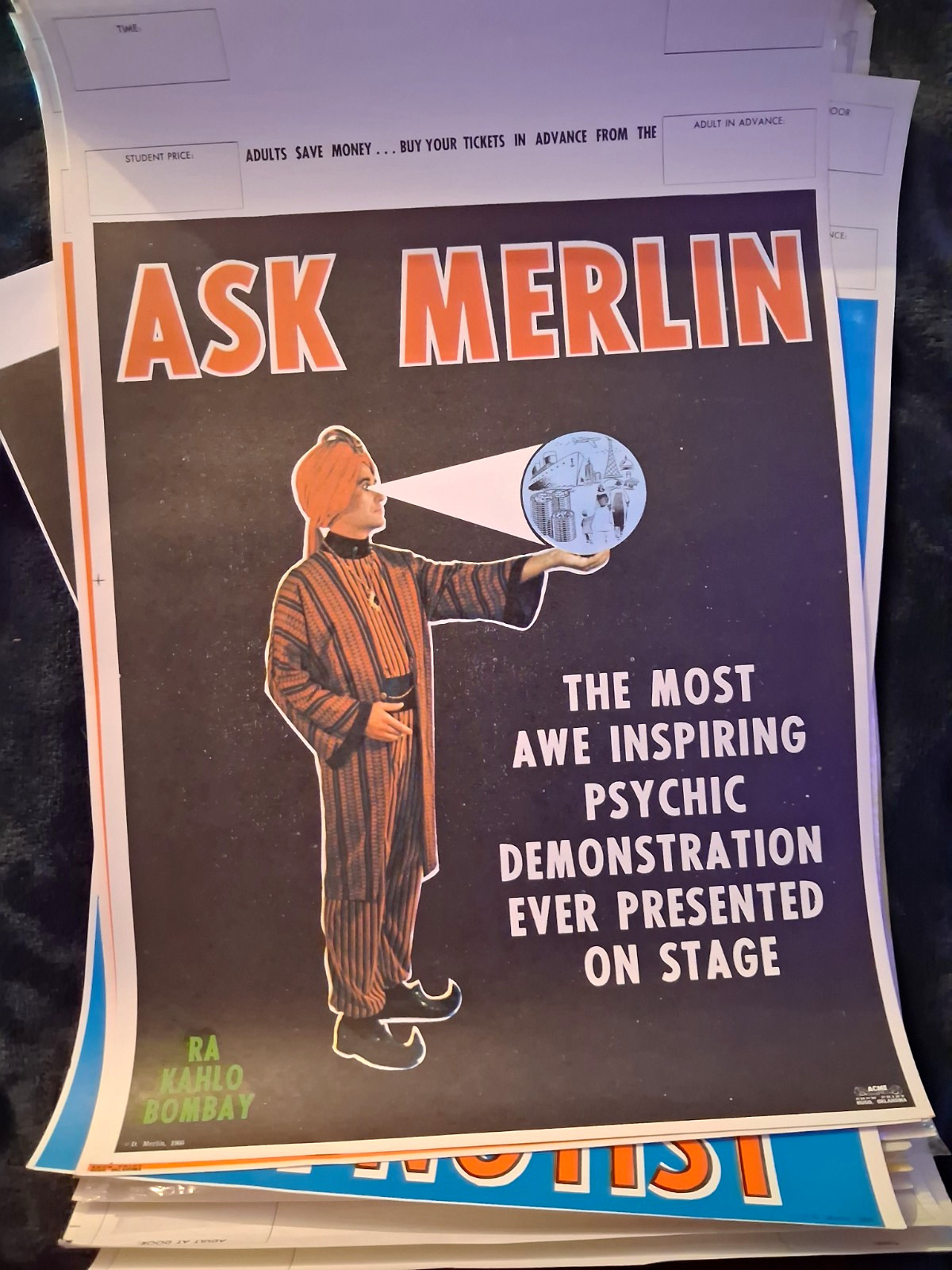 Ask Merlin Psychic Demonstration Magic Poster - Genre: Magic