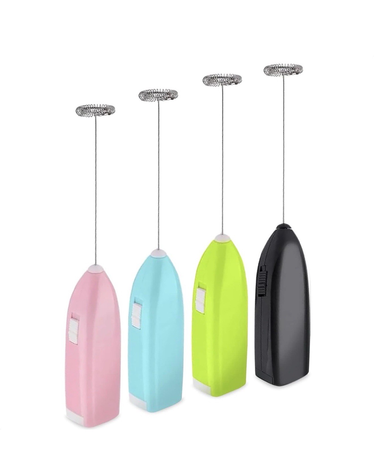 4 PCs Battery Milk Stirrer Coffee Mixer Set, Stainless Steel Rods For Stirring