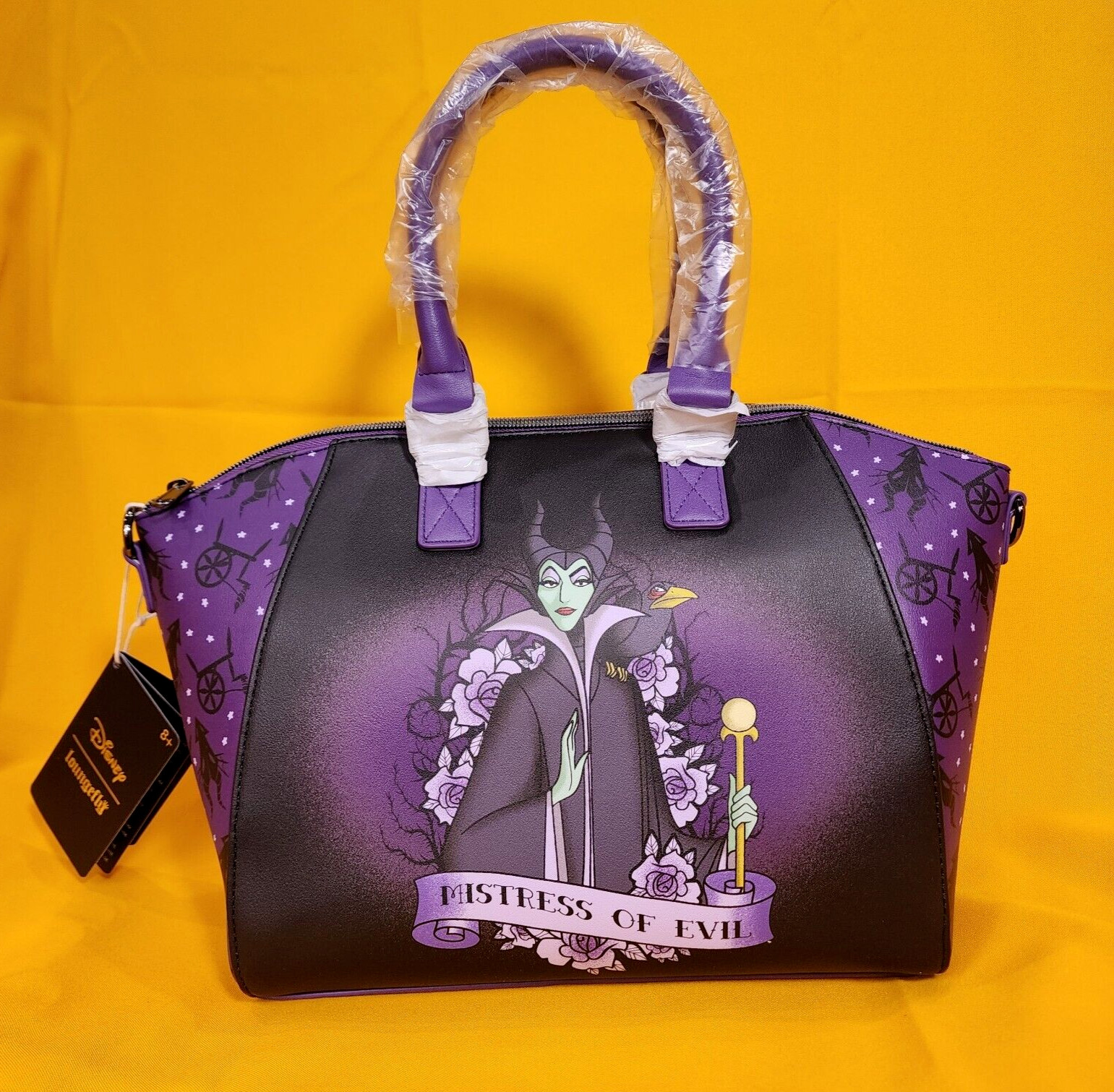 Loungefly Disney Villains Maleficent Mistress Of Evil Satchel Purple Handbag NEW