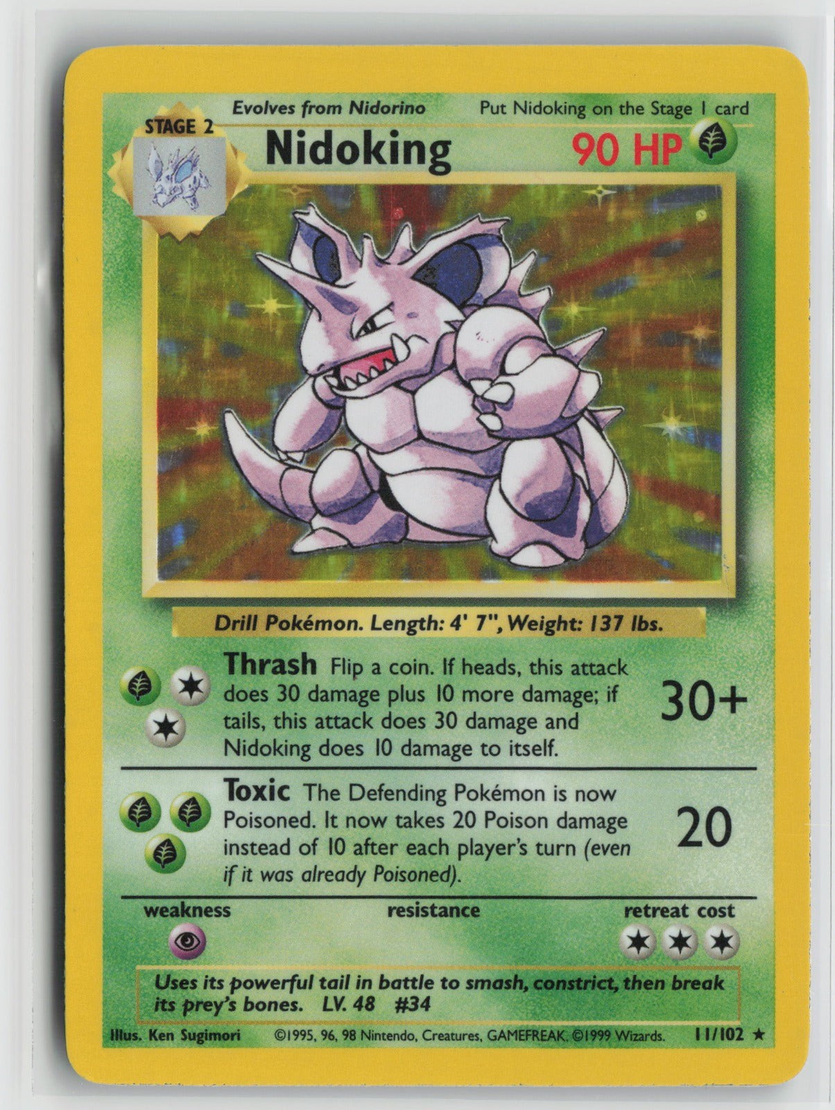 Nidoking Holo Rare BS 011/102 LP