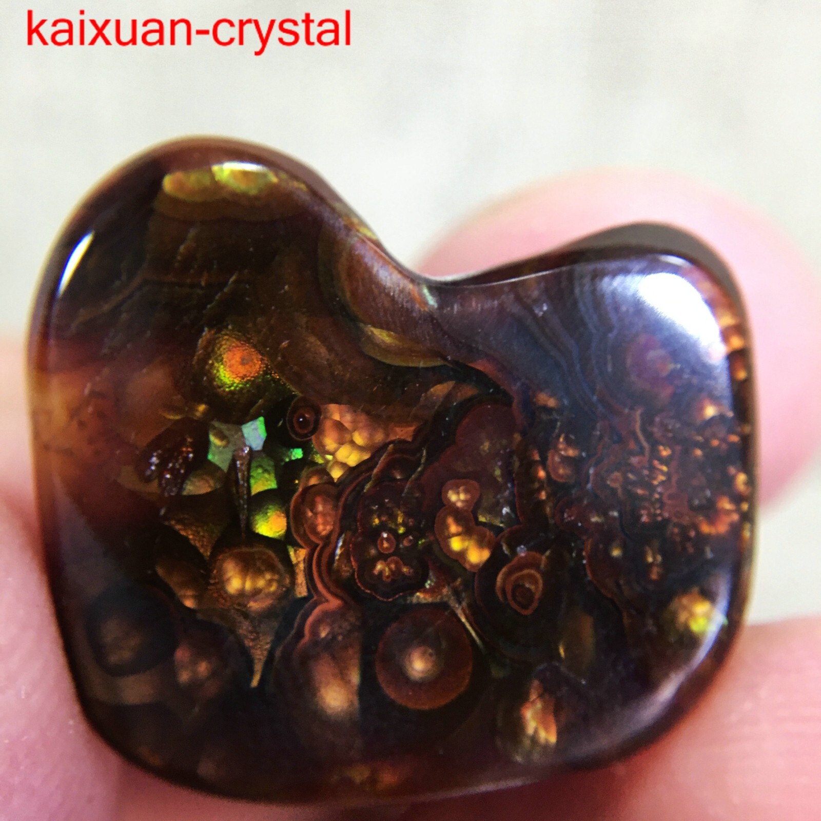 12.15Ct TOP GRADE Quality Genuine Natural Mexico Fire Agate Cabochon --28