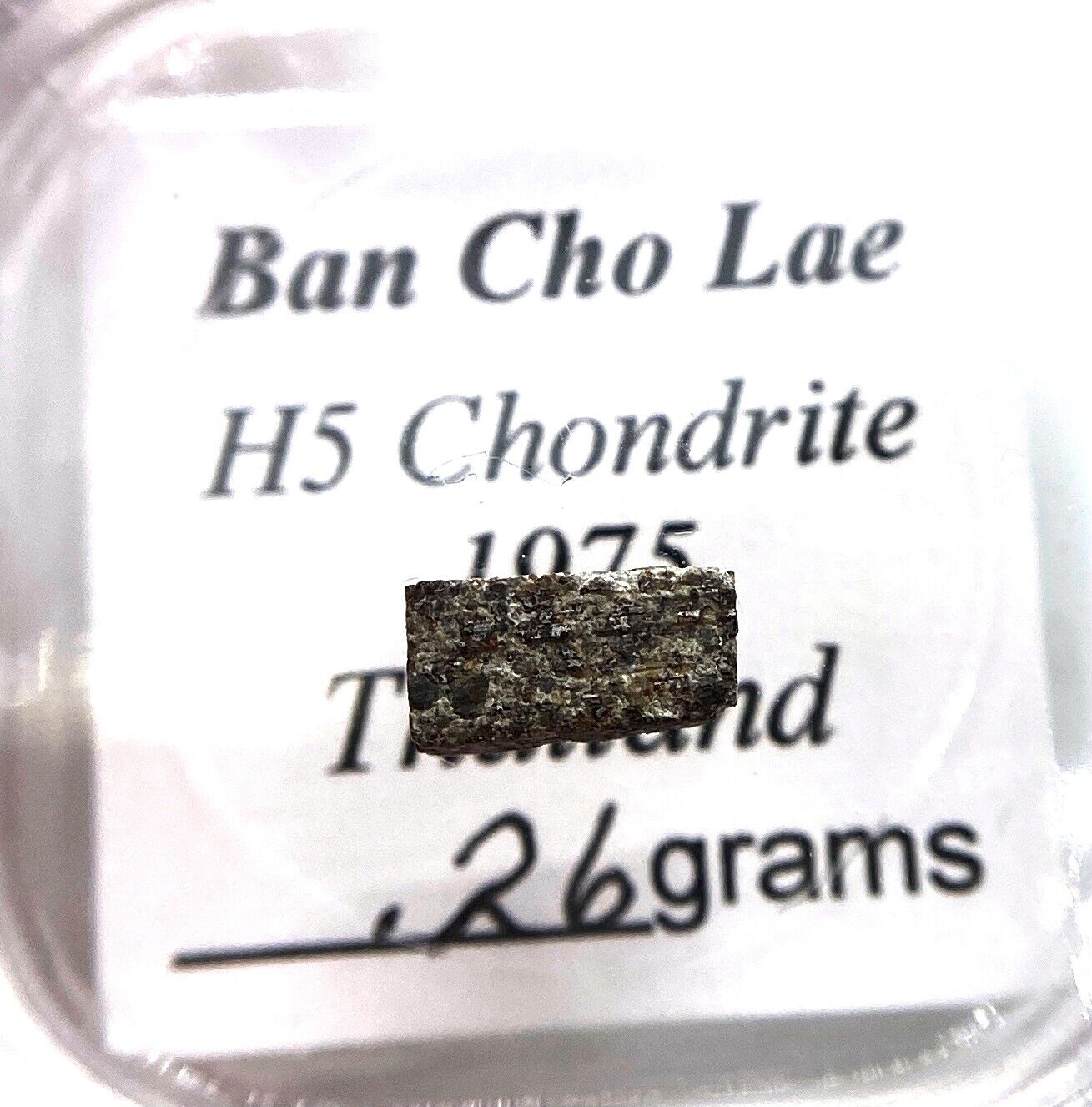 0.26 gram Ban Cho Lae meteorite slice - Thailand H5 chondrite #