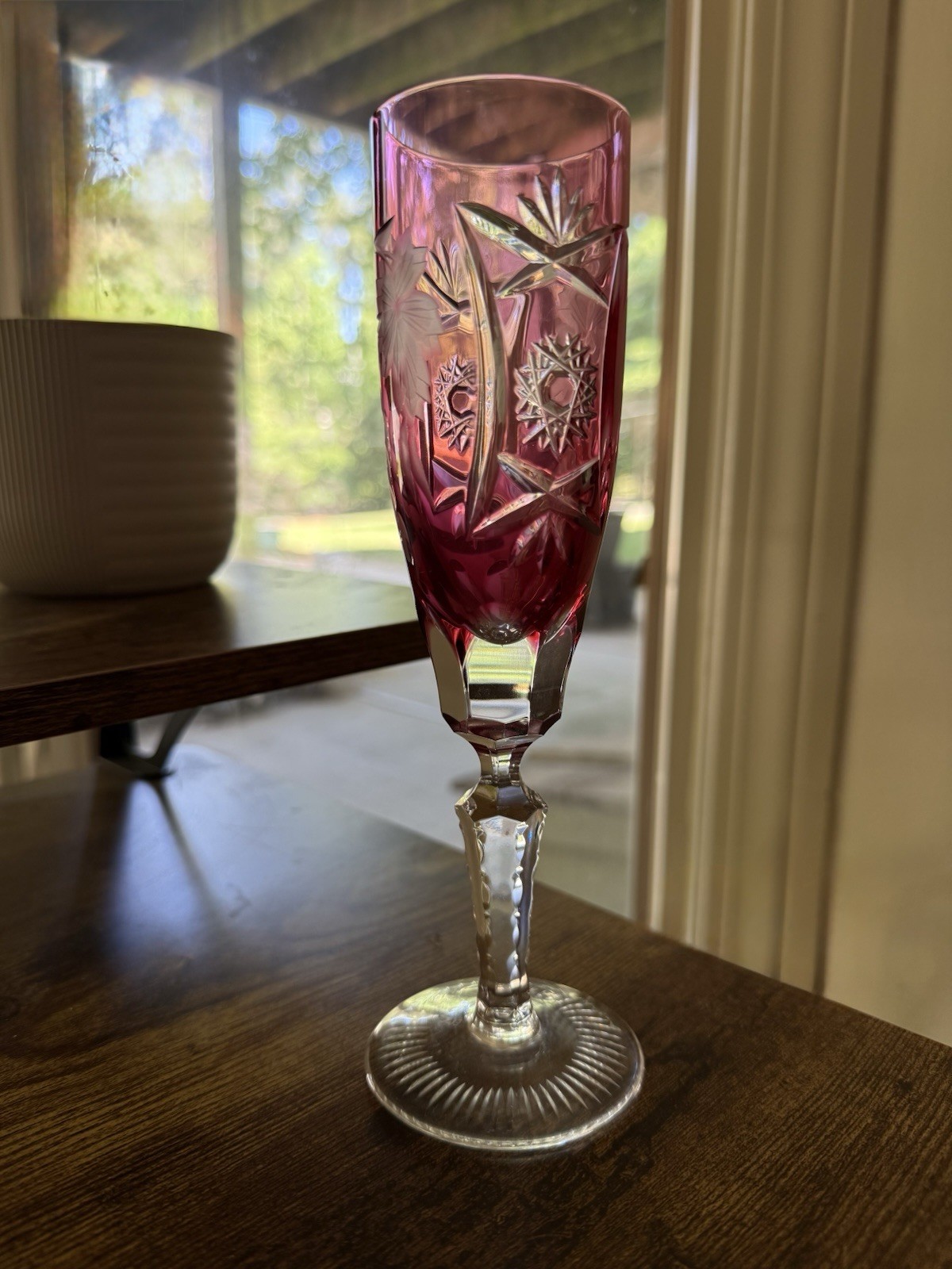 Nachtman Traube Ruby Stemmed Champagne Flutes - set of 12 