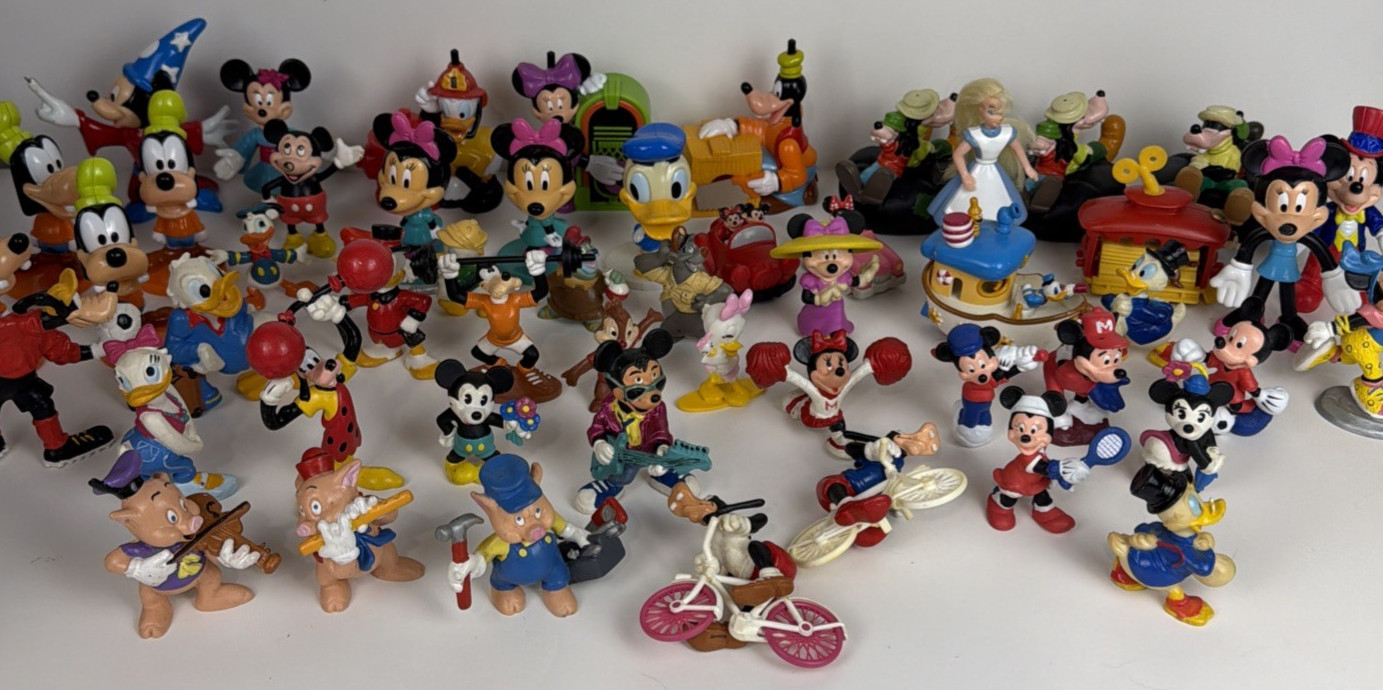 Disney PVC Mini Cake Topper Figure Lot Of 50+ Toys Applause Bully Bullyland More