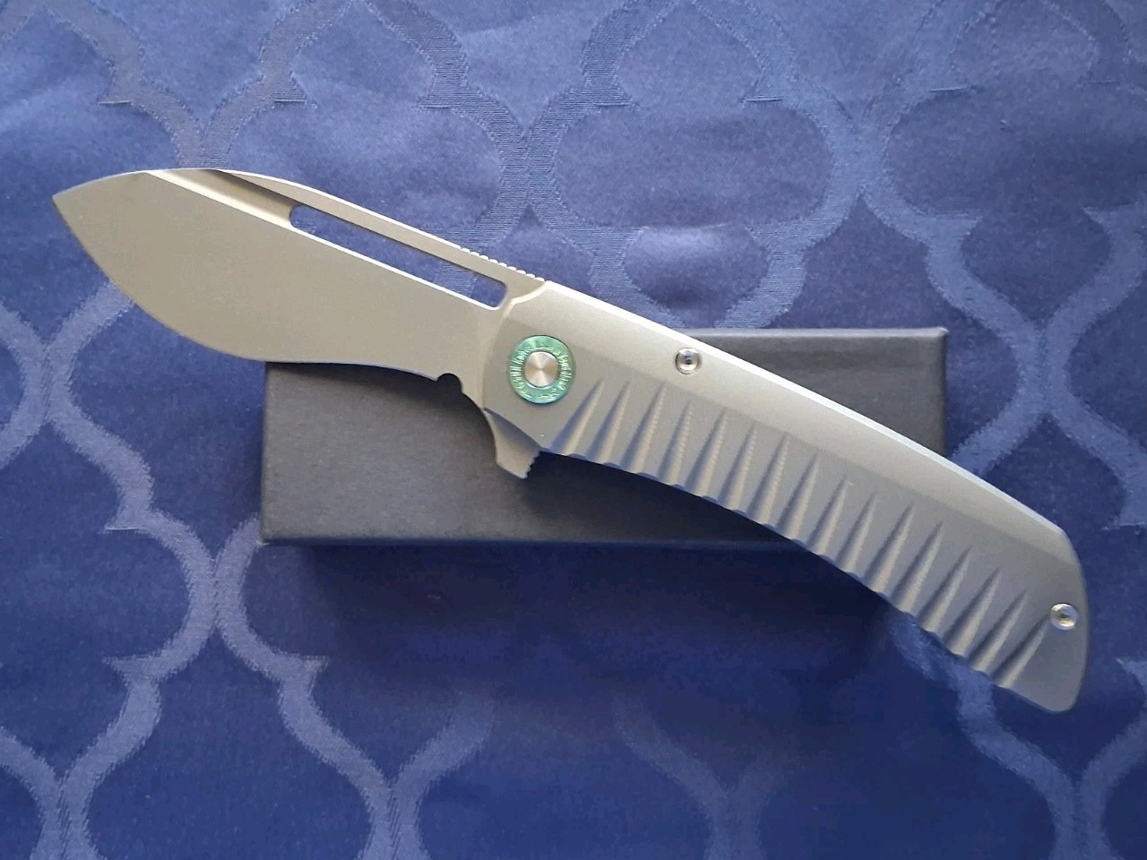 *NEW*🔥 TWO SUN Folding Knife w/14C28N Blade & Titanium Handle (TS411-14C28N-SW)