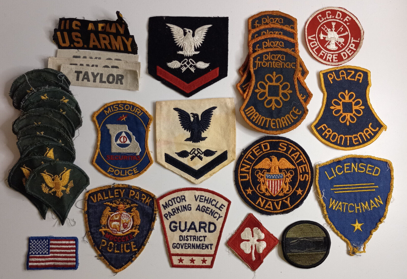 Huge Patch Lot of Over 30: Military-Police-Fire-Security-Maintenace-Others