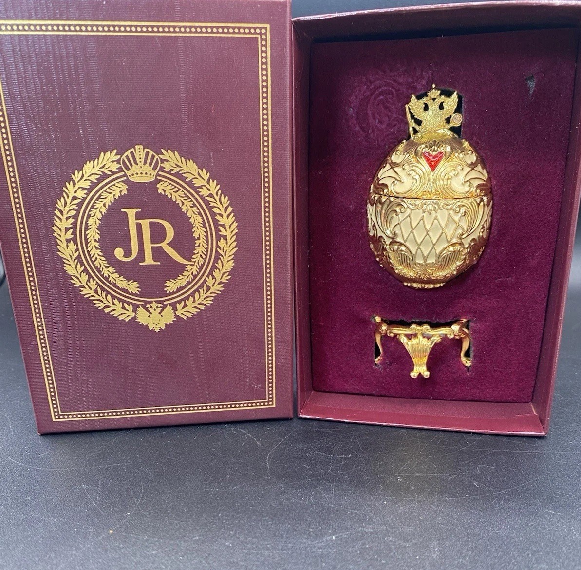 Joan Rivers Imperial Treasures II The Musical Palace Egg Gold Tone Enamel w/ COA