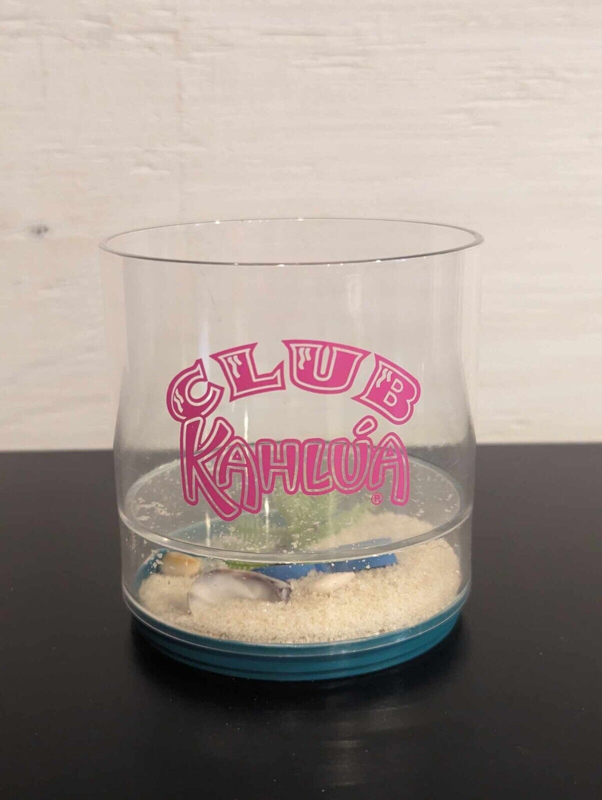 Collectible Club Kahlua Coffee Liqueur 1992 Plastic Novelty Beach Glass HOWW