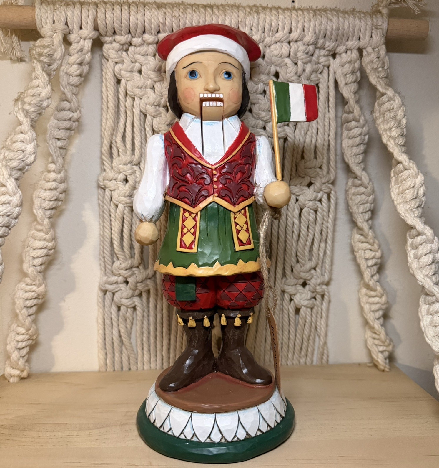 Jim Shore “One Flag One Dream” Italian Nutcracker Christmas Figurine NEW