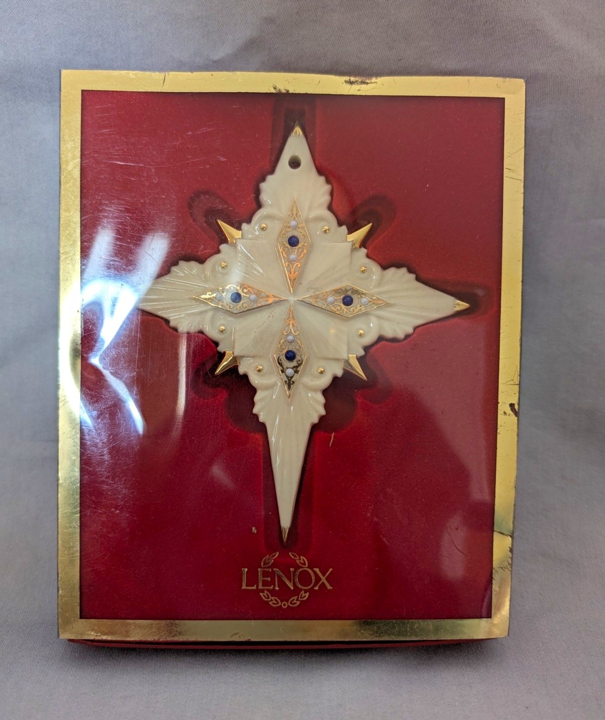 Lenox China Jewels Nativity Star of Bethlehem Ornament Retired 6152813 NIB Hook 