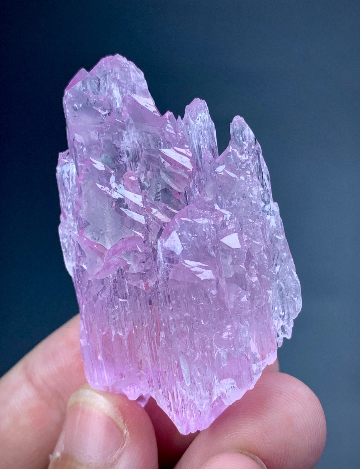 Natural Aesthetic Etched Pink Kunzite Crystal  From Afghanistan  249 CTs )