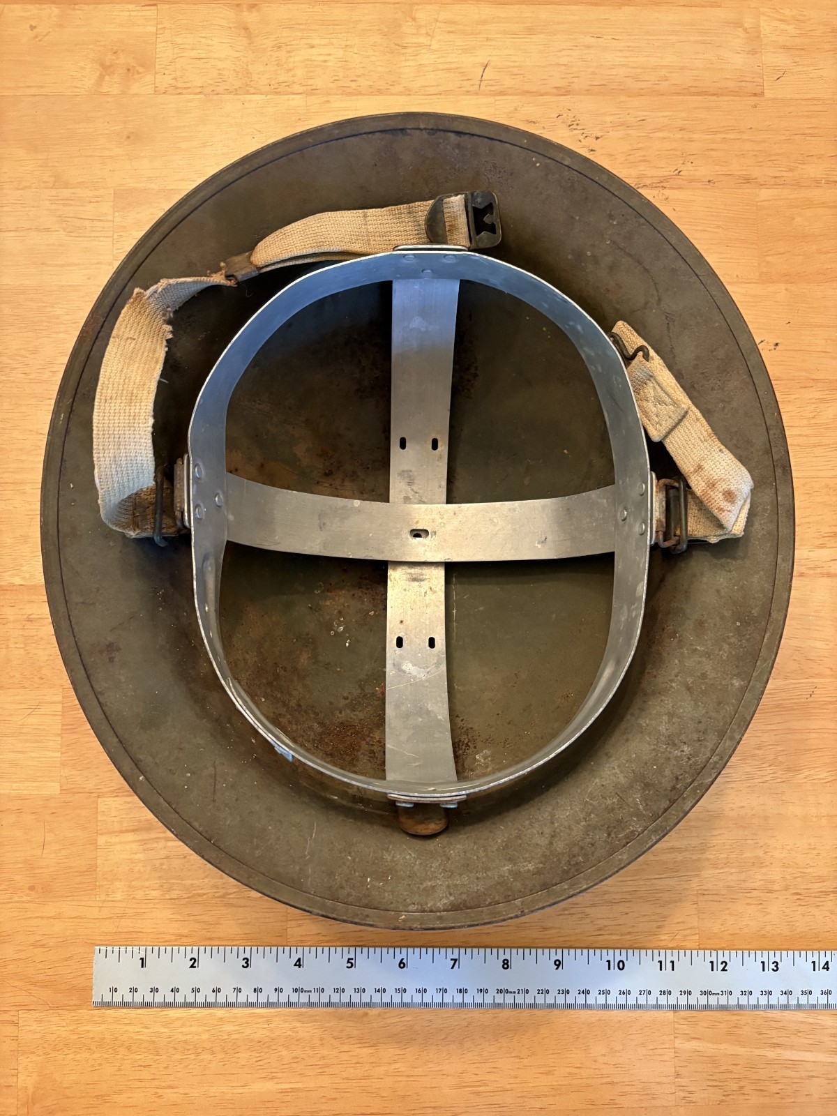 WWI US Army M1917 or M1917A1 Doughboy Brodie Style Helmet