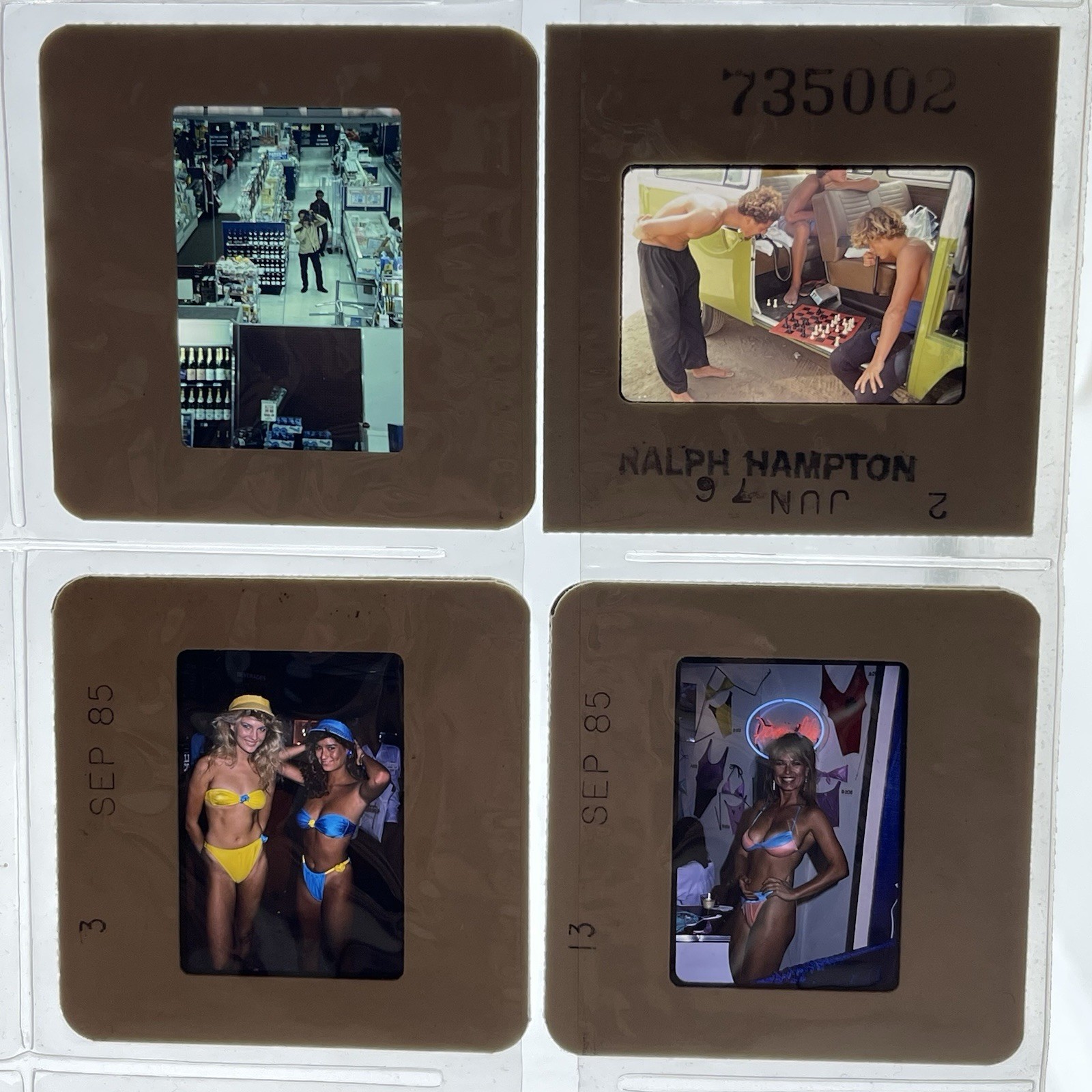 Lot Vintage 70s 80s Photo Slide Pro Photographer Model Military Surf G2U