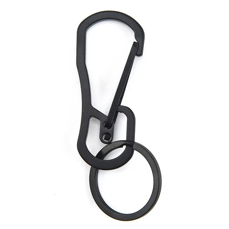 Stainless Steel Keychain Men's Car Buckle Key Chain Waist Hook Metal Key Chain