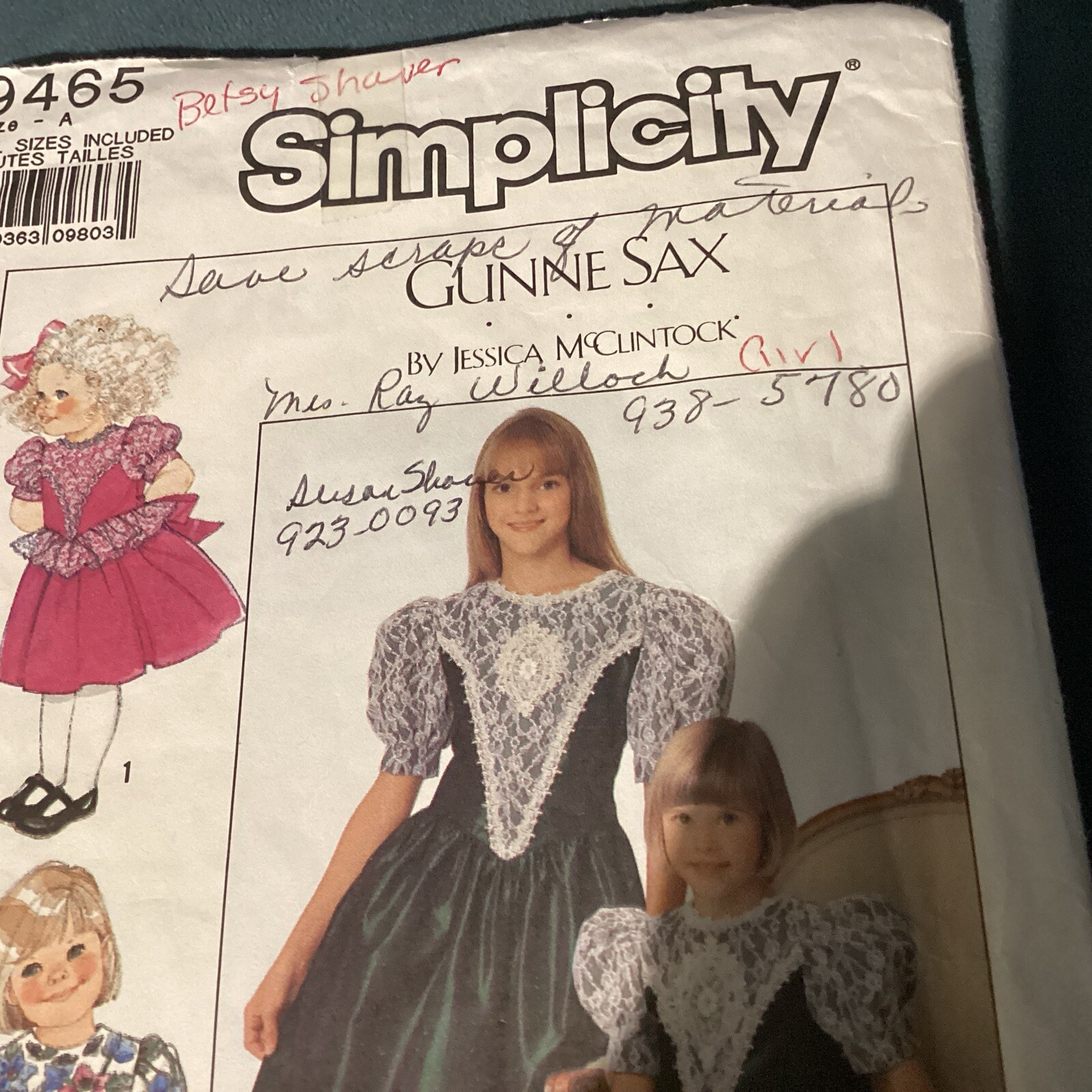 Vintage Simplicity Pattern #9465 Size A 